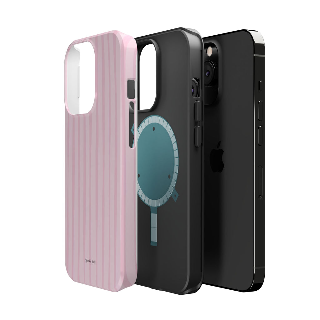 MagSafe pink uneven lines case