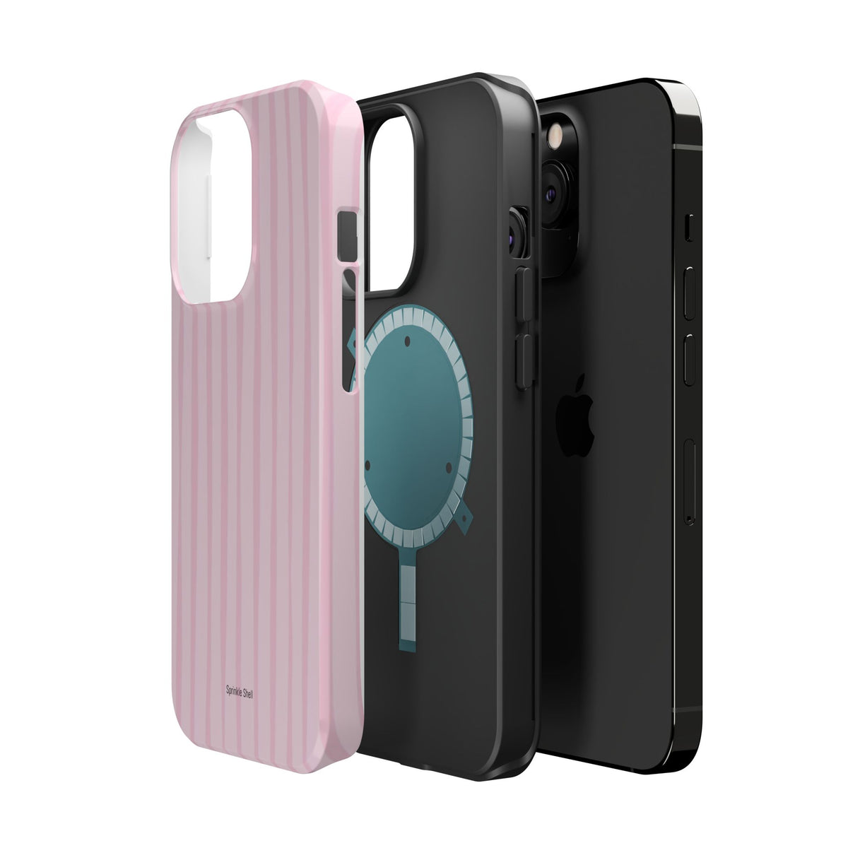 MagSafe pink uneven lines case