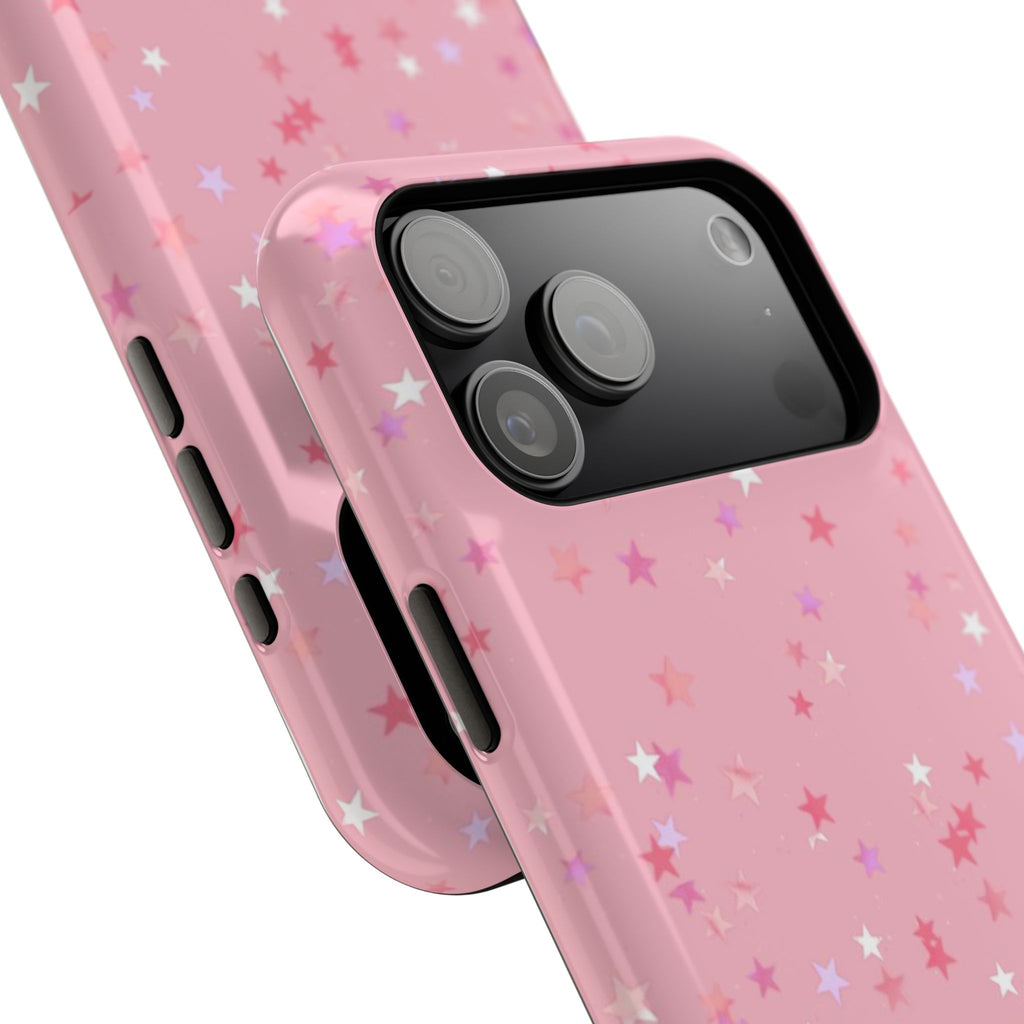 MagSafe pink multicolor stars case
