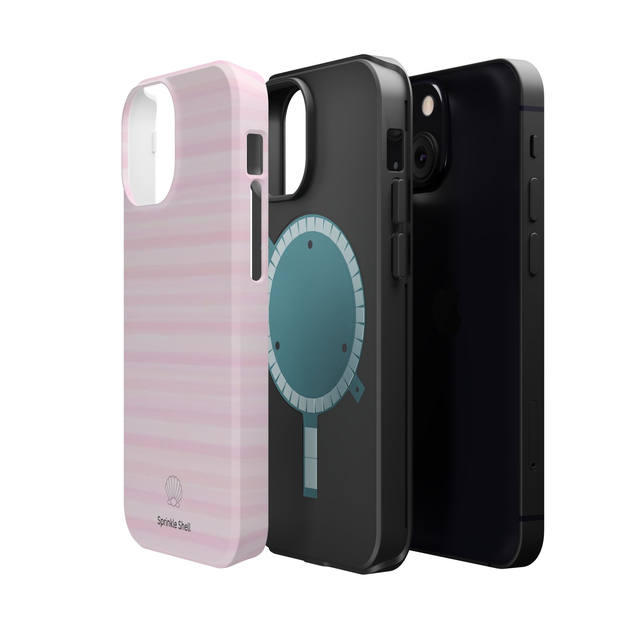 MagSafe pink stripes case
