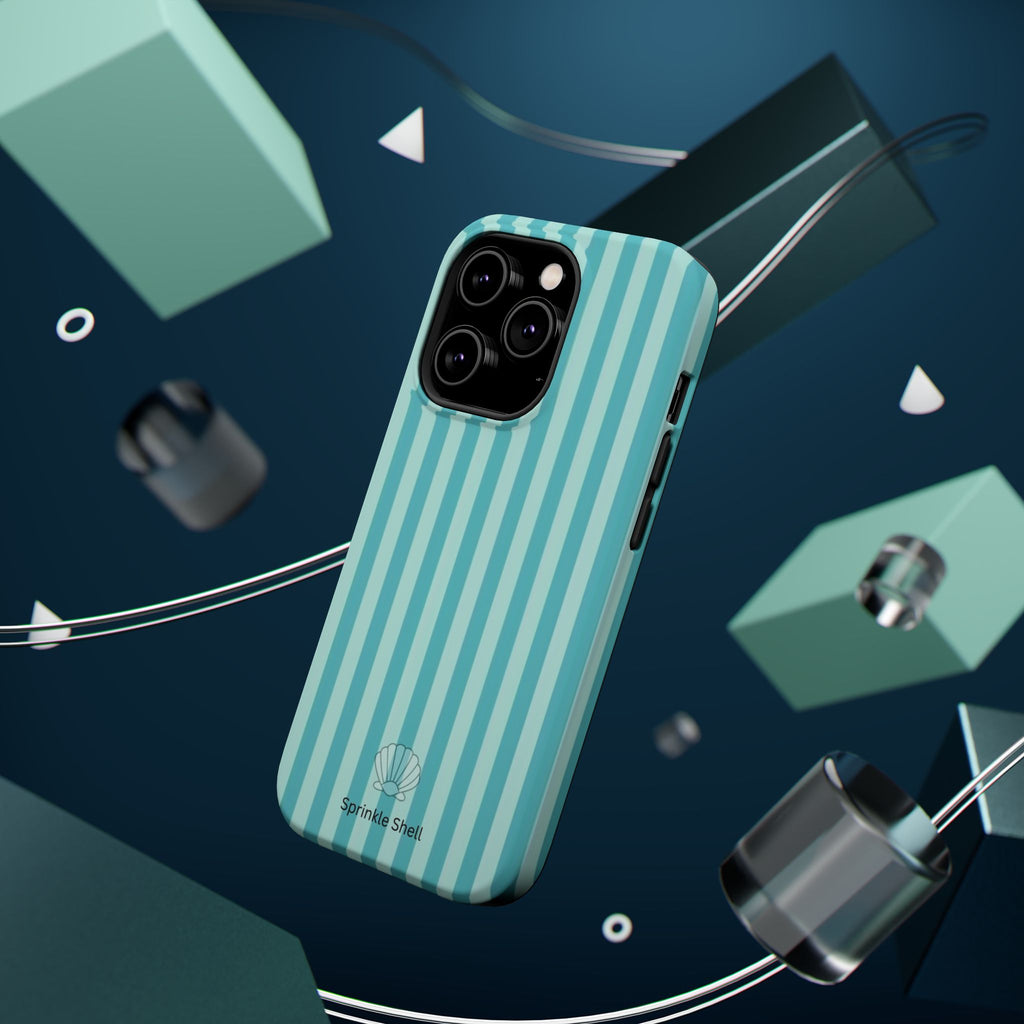 MagSafe teal striped case