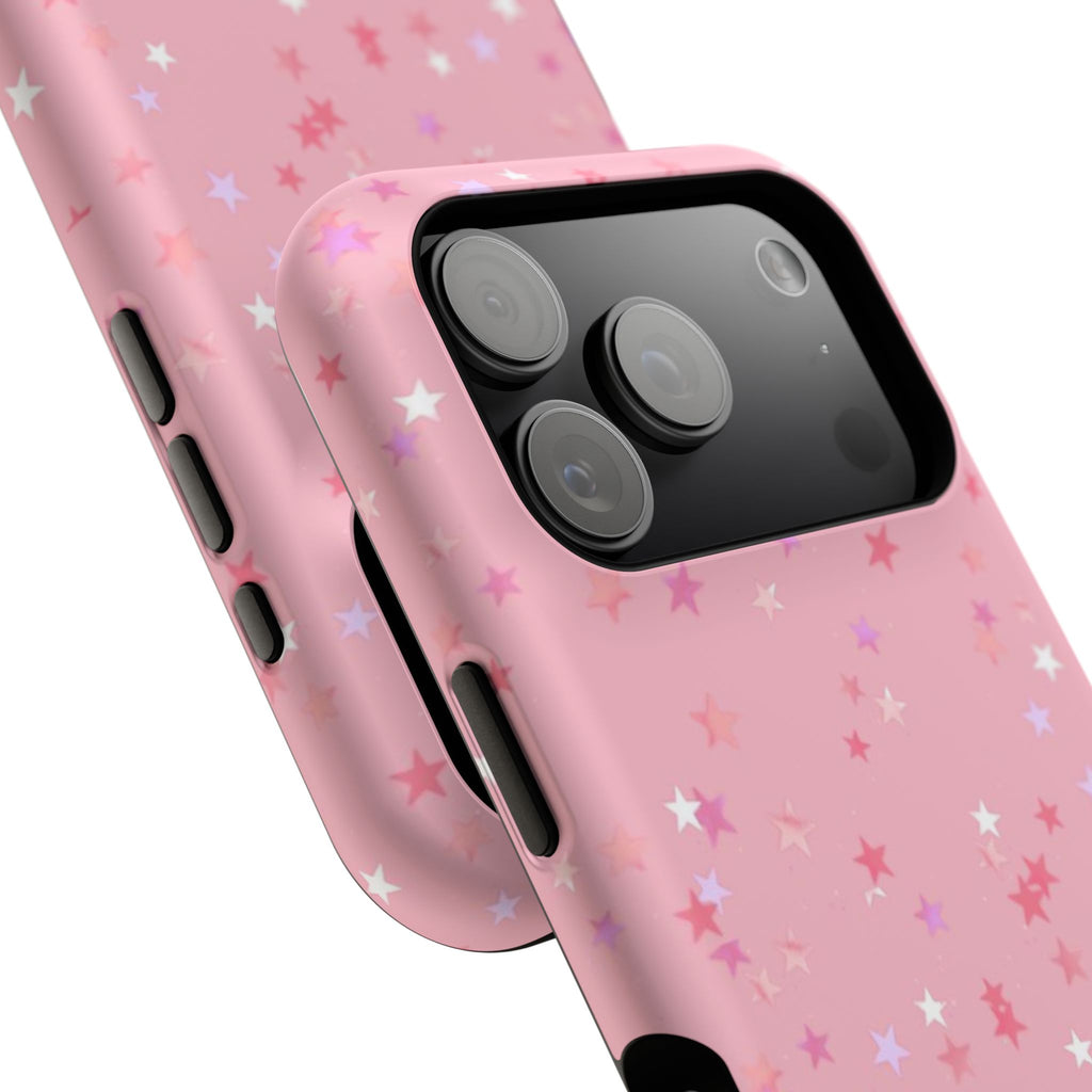 MagSafe pink multicolor stars case