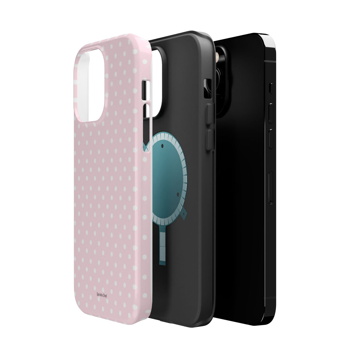MagSafe light pink polka dots case