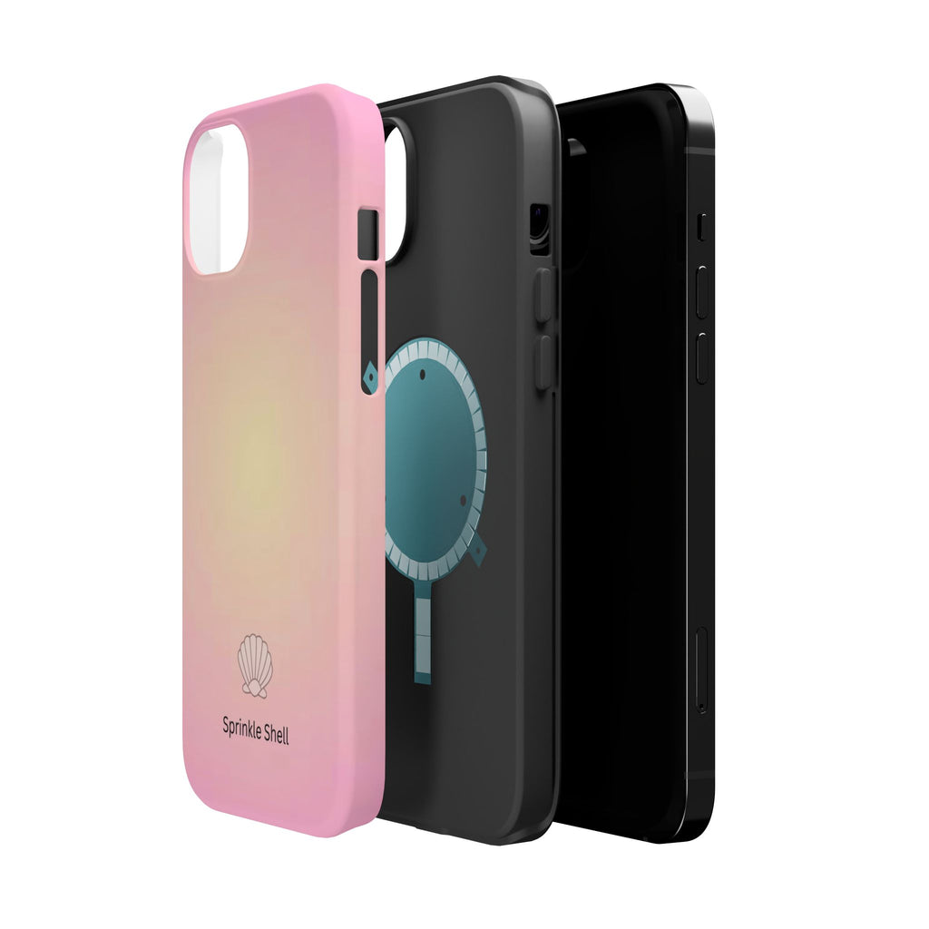 MagSafe light pink and yellow aura case