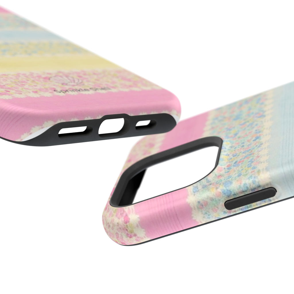 MagSafe pastel floral striped case