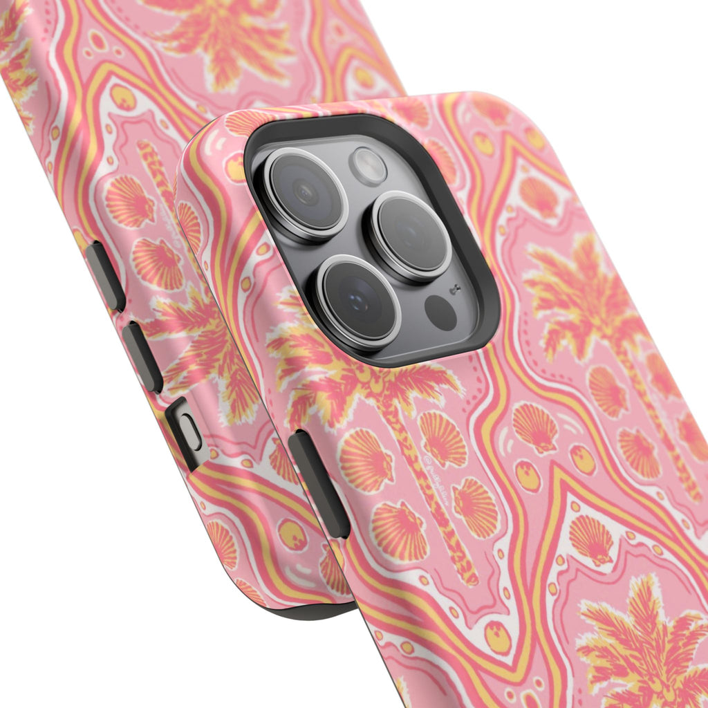 MagSafe pink pink summer palm tree case