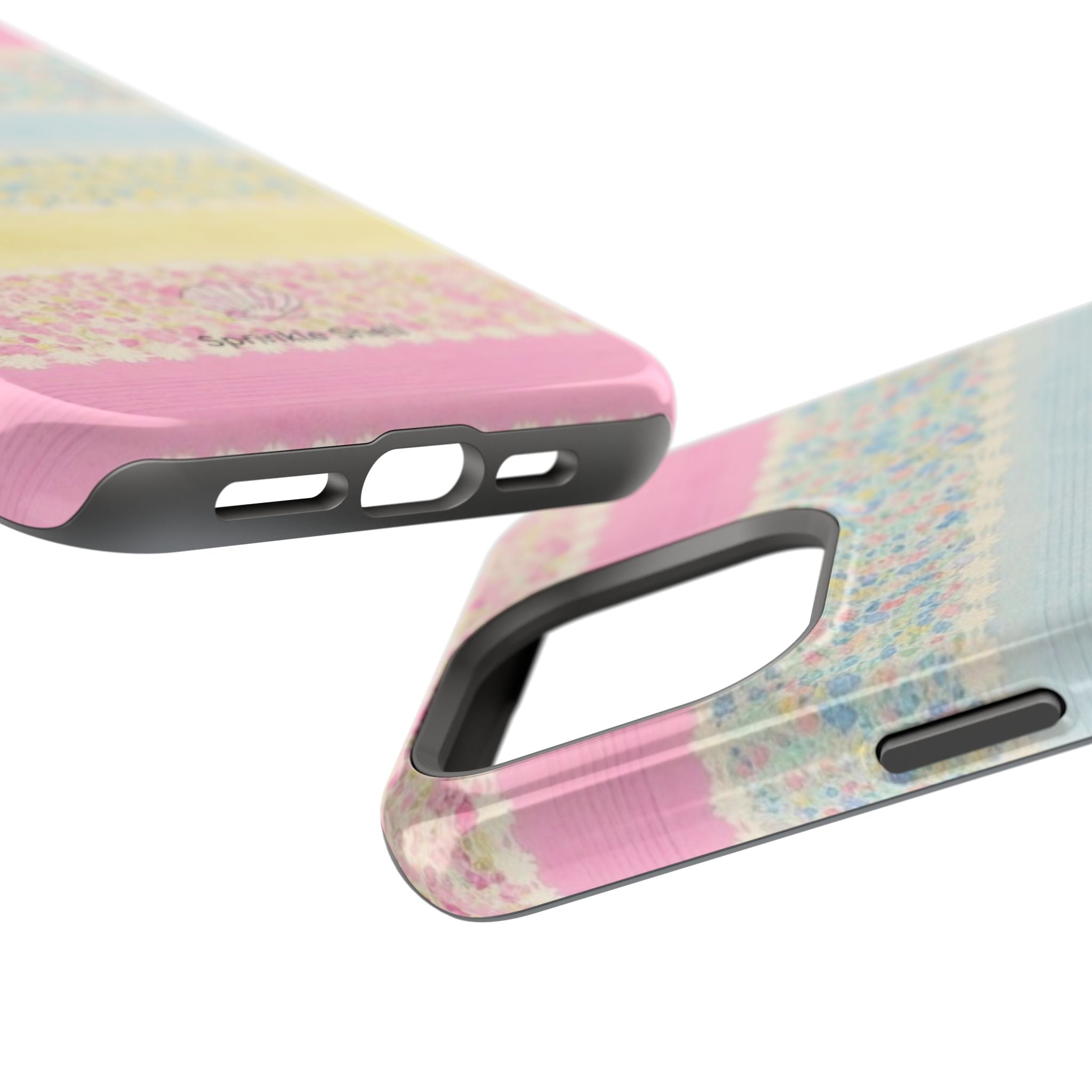 MagSafe pastel floral striped case