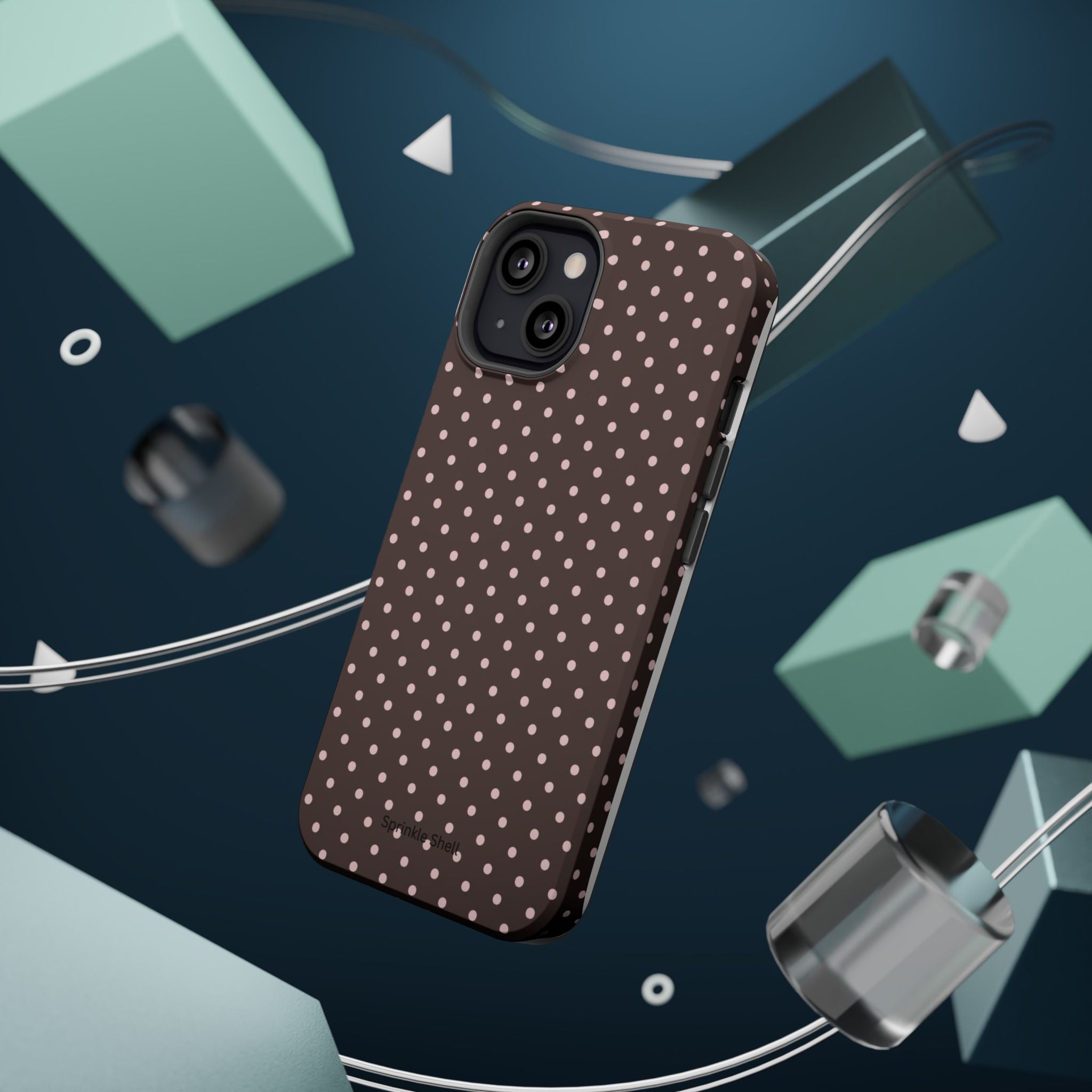 MagSafe Brown And Pink Polkadot Iphone Case