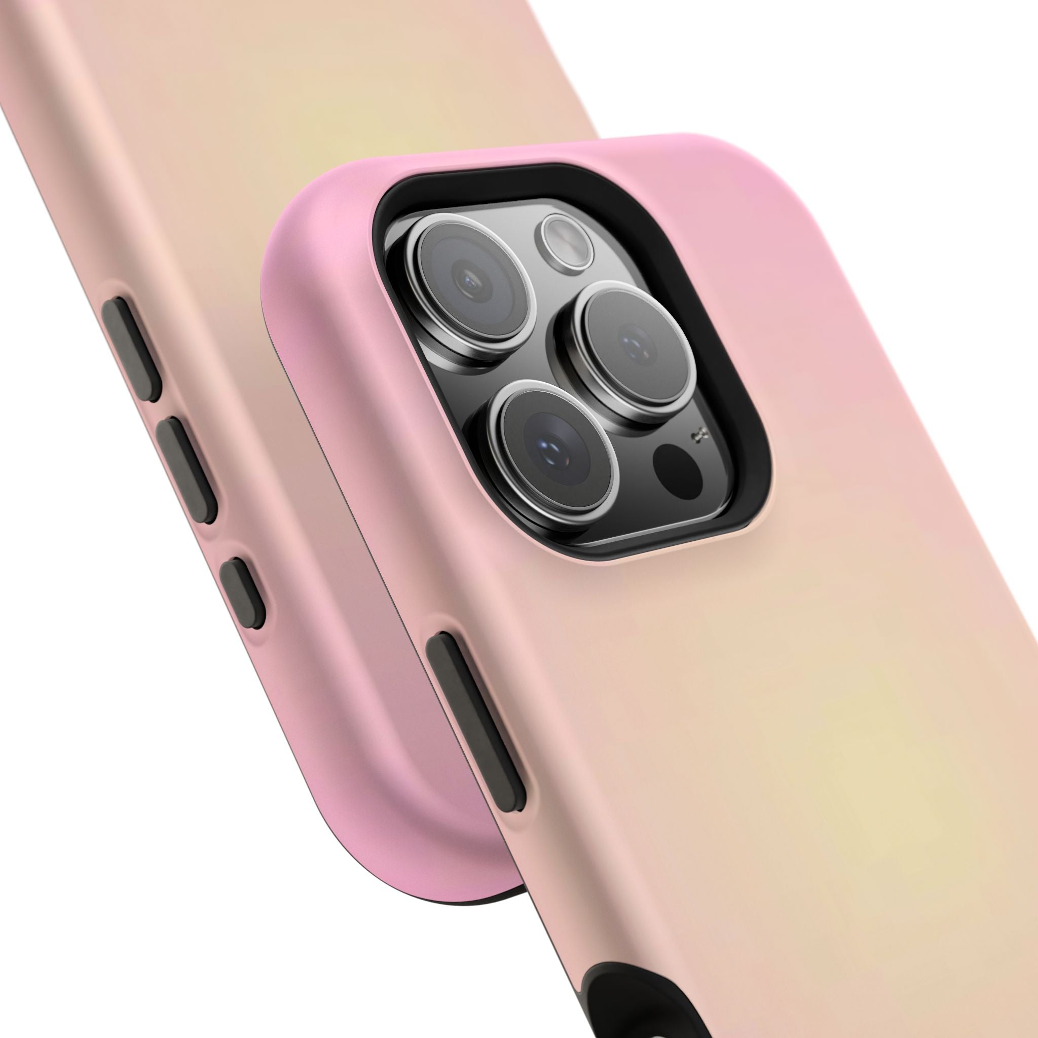 MagSafe light pink and yellow aura case