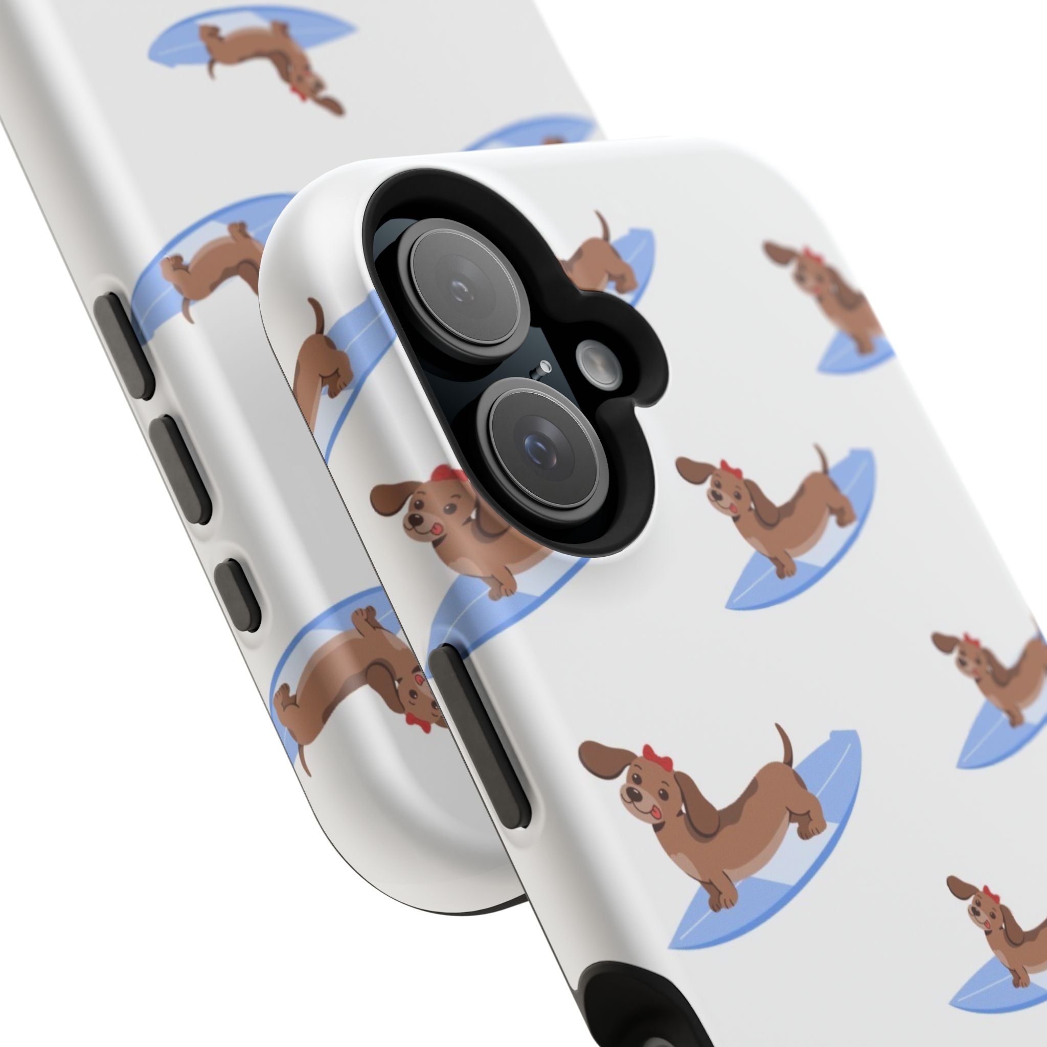 MagSafe surfing dachsund phone case