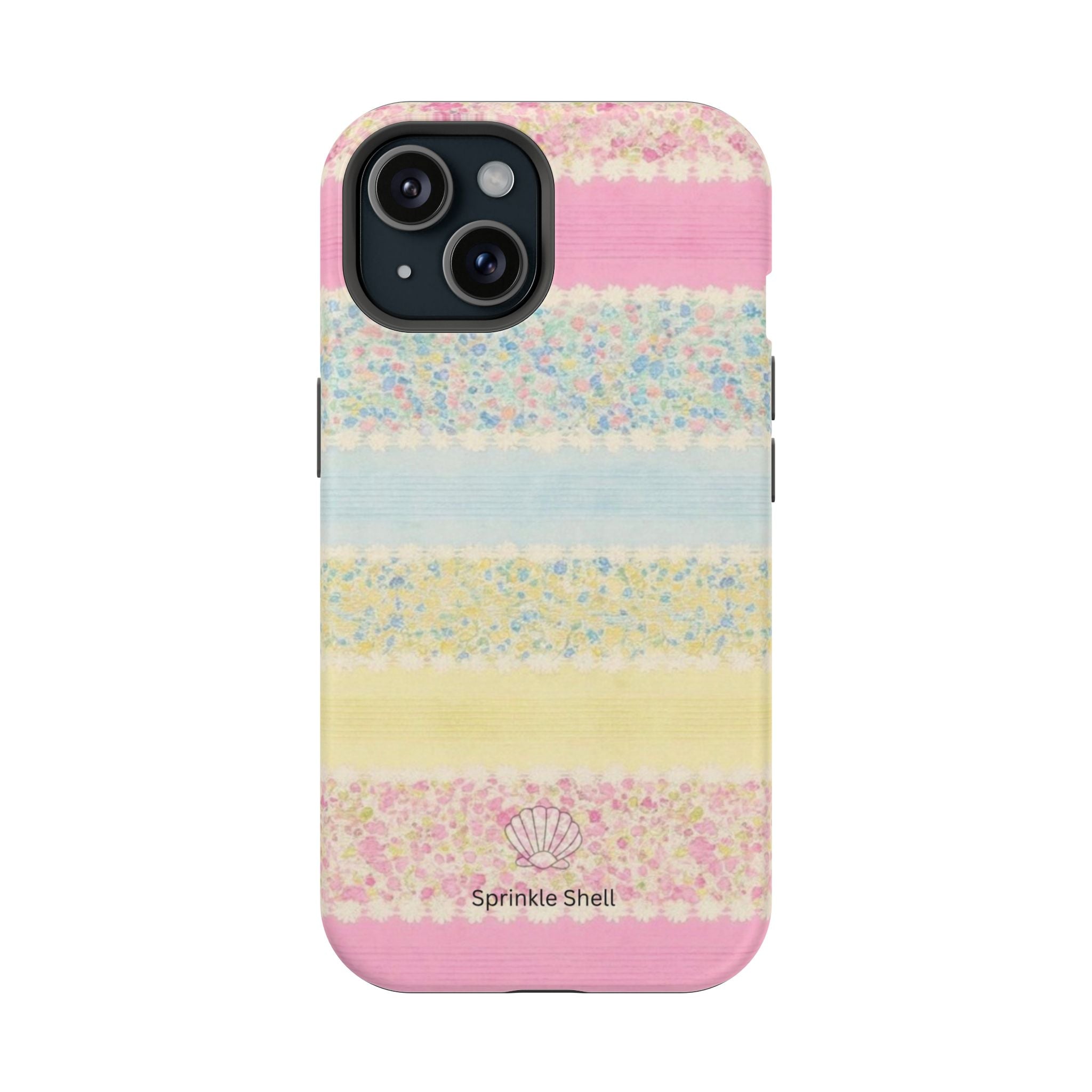 MagSafe pastel floral striped case