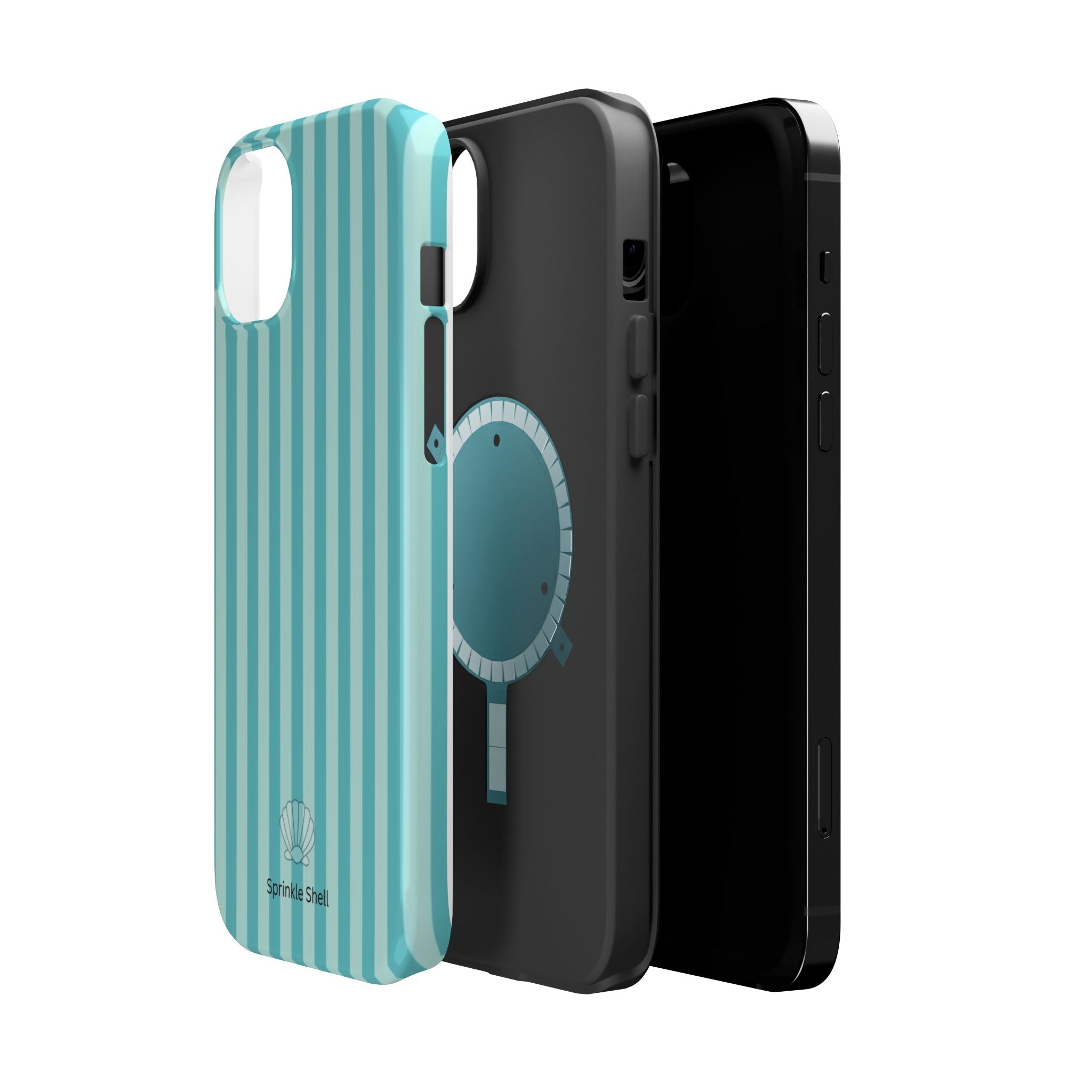 MagSafe teal striped case