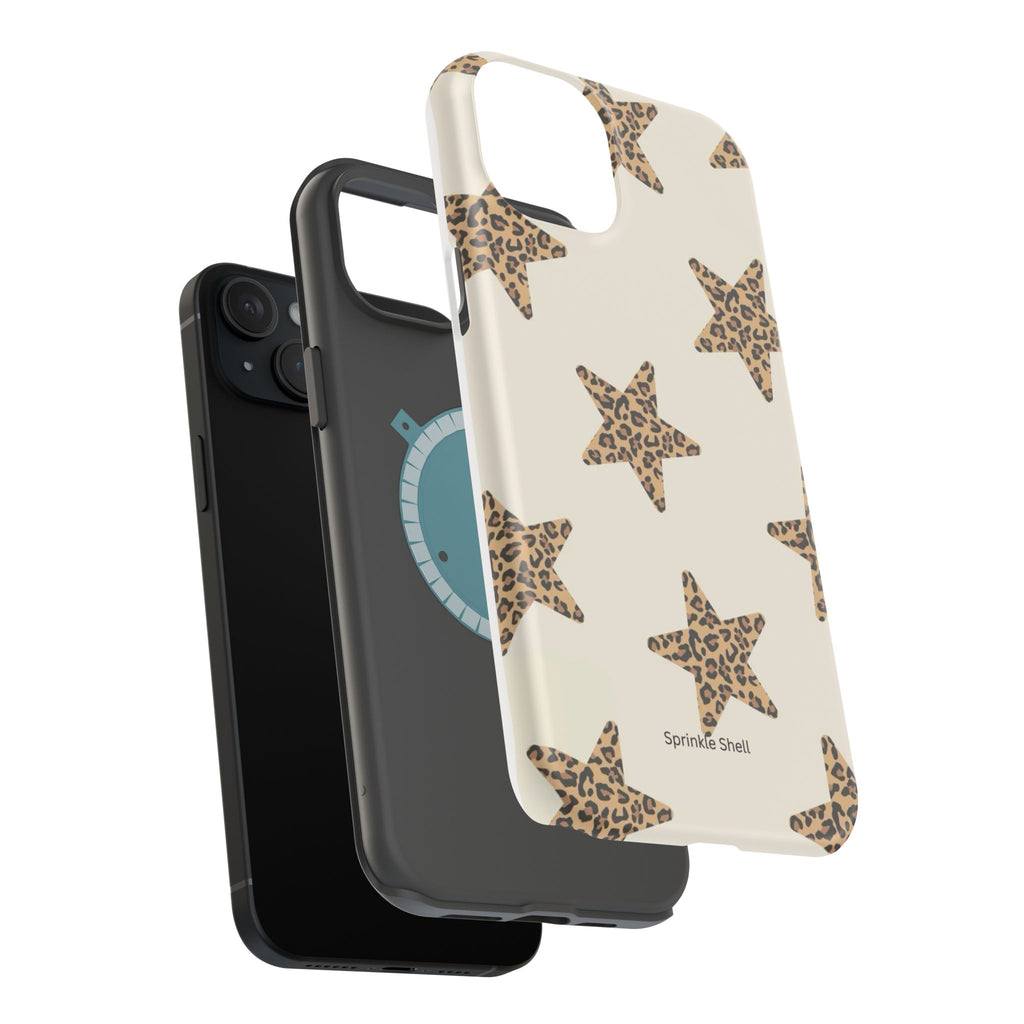 MagSafe Cheetah Print Stars iPhone Case