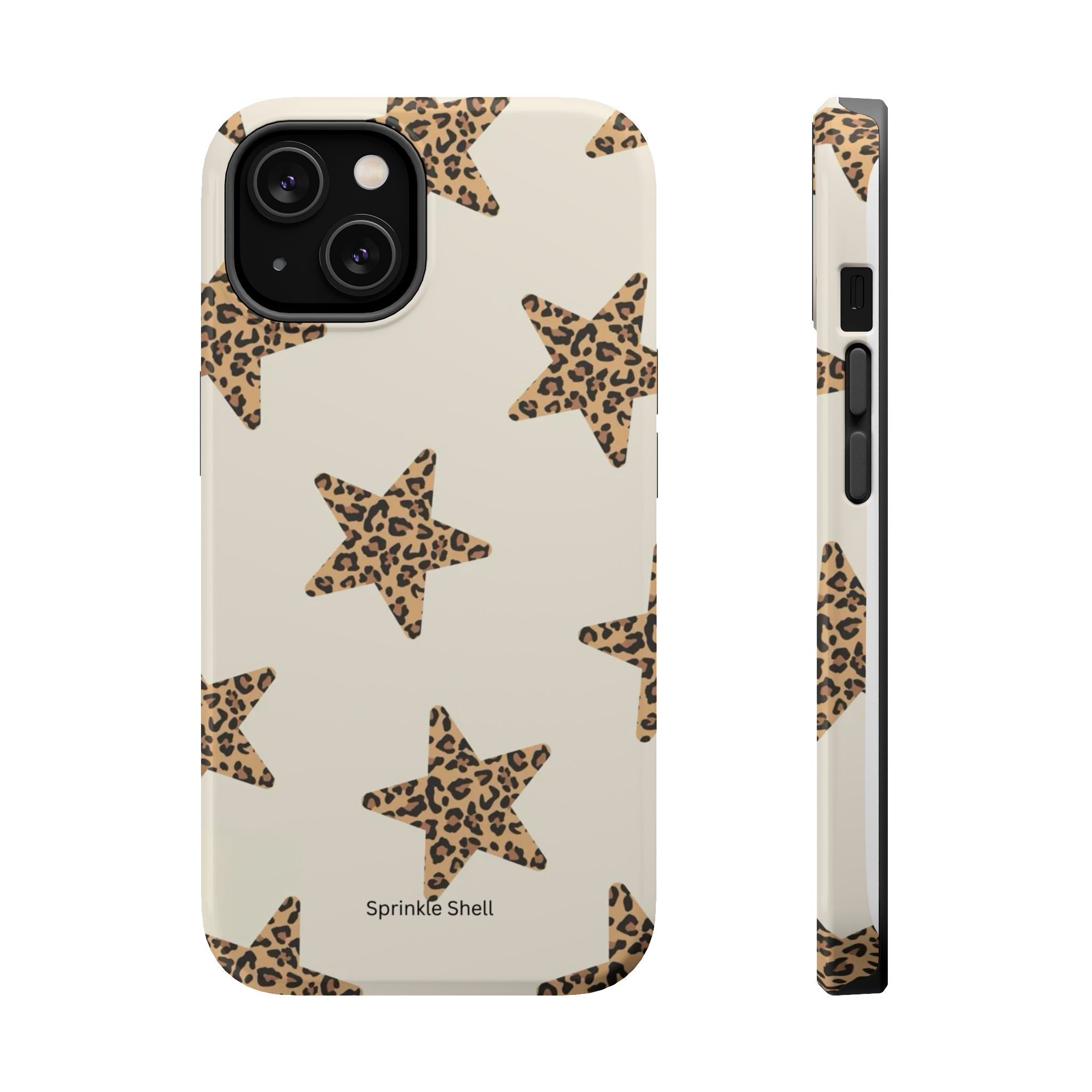 MagSafe Cheetah Print Stars iPhone Case