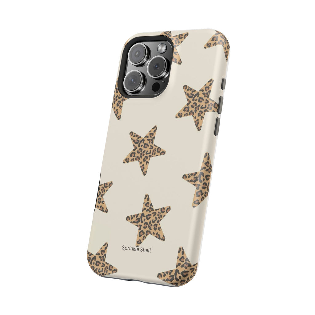 MagSafe Cheetah Print Stars iPhone Case