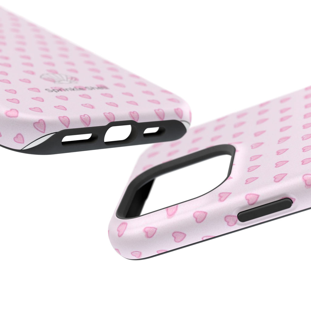 MagSafe pink hearts case