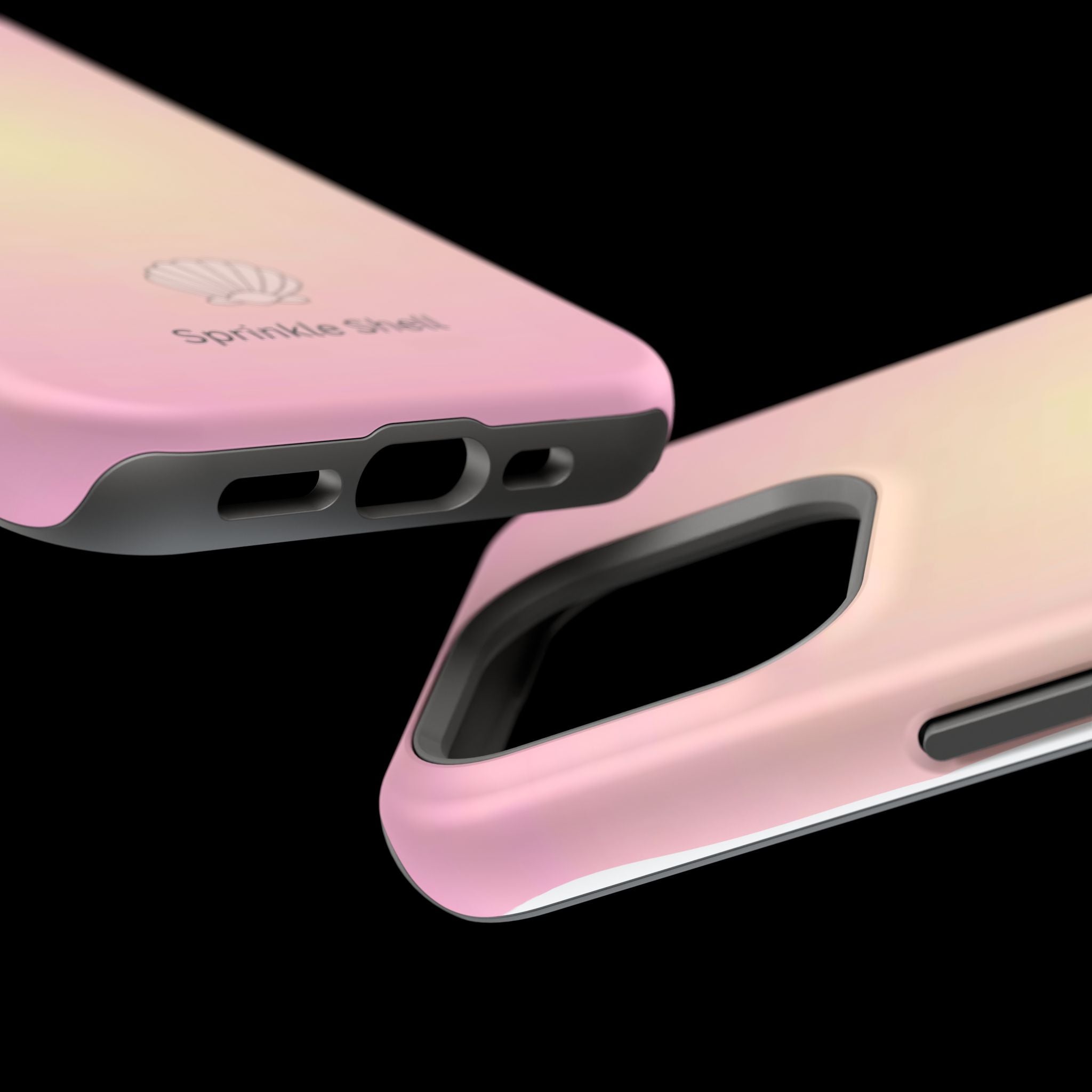 MagSafe light pink and yellow aura case