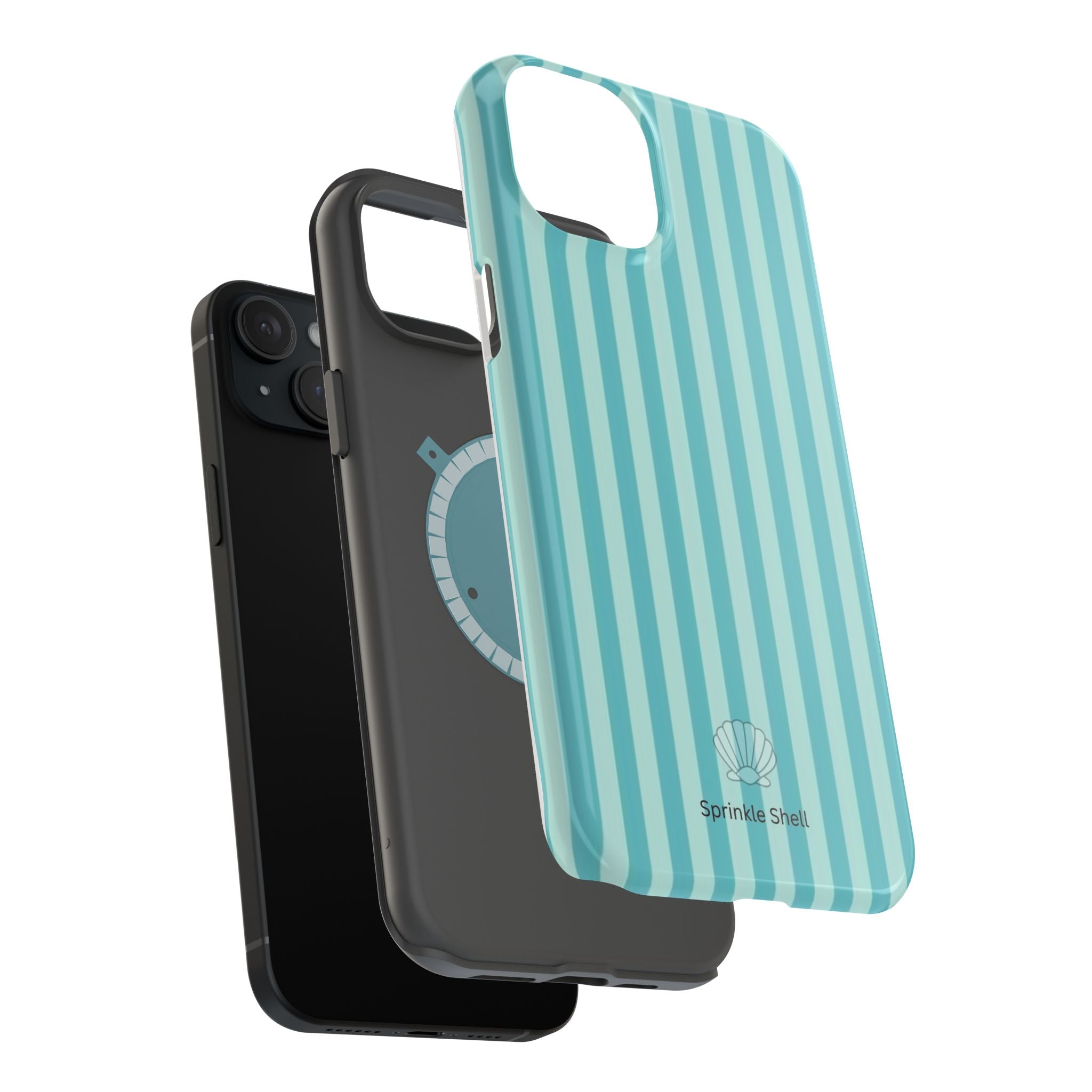 MagSafe teal striped case