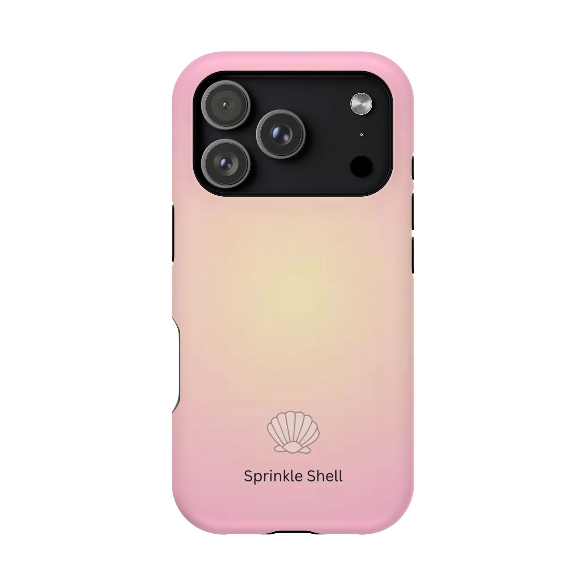 MagSafe light pink and yellow aura case