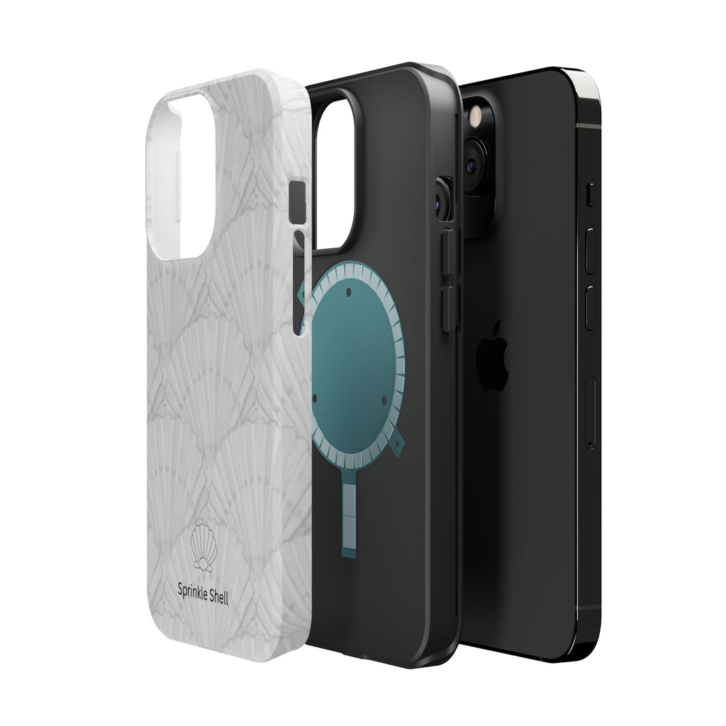 Shell-Pattern Magnetic Impact Phone Case — Protective Modular iPhone Cover