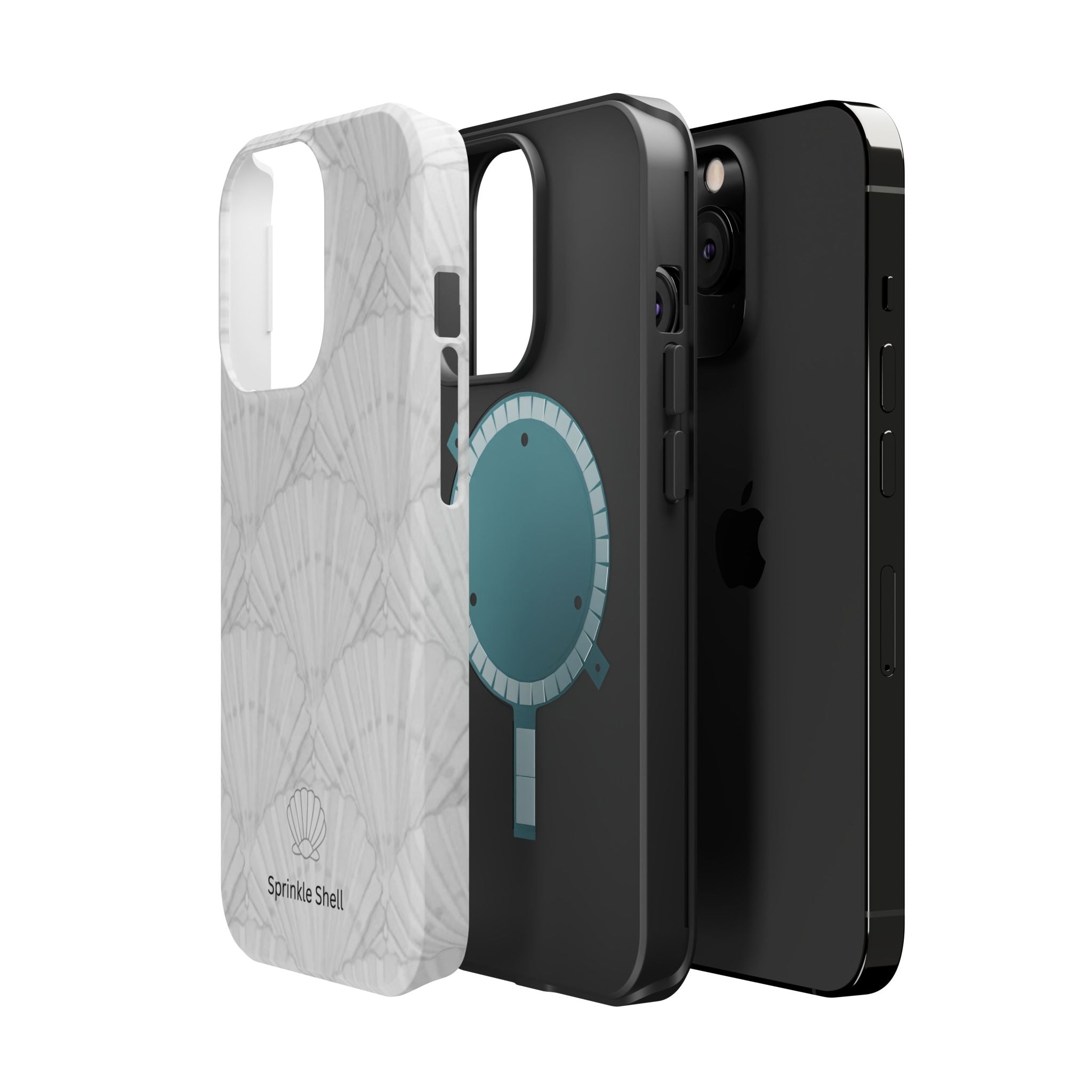 Shell-Pattern Magnetic Impact Phone Case — Protective Modular iPhone Cover