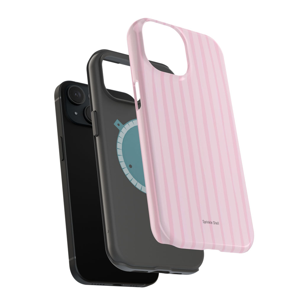 MagSafe pink uneven lines case