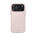 MagSafe light pink plaid case