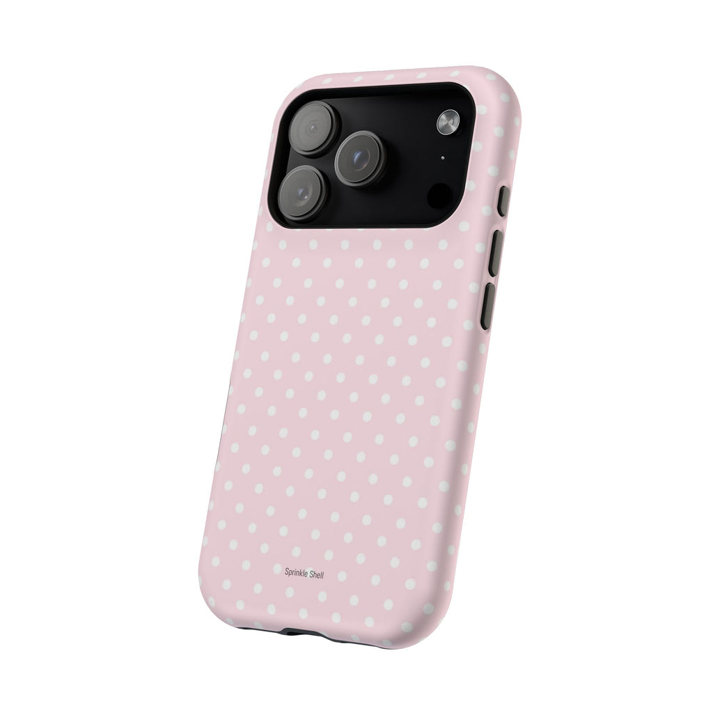 MagSafe light pink polka dots case