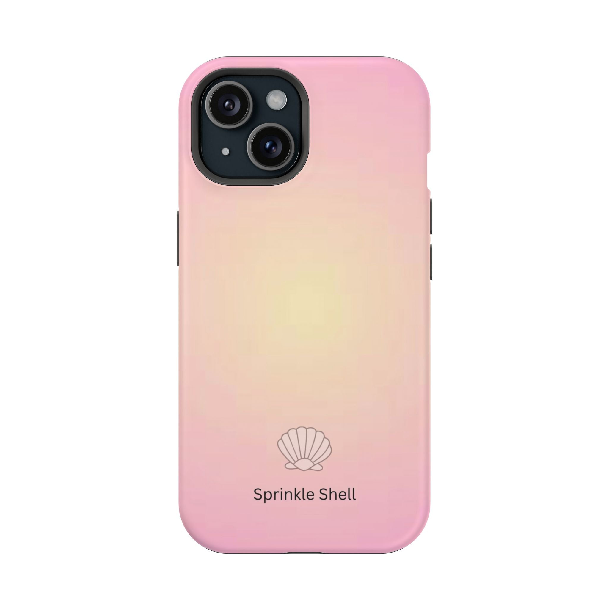 MagSafe light pink and yellow aura case