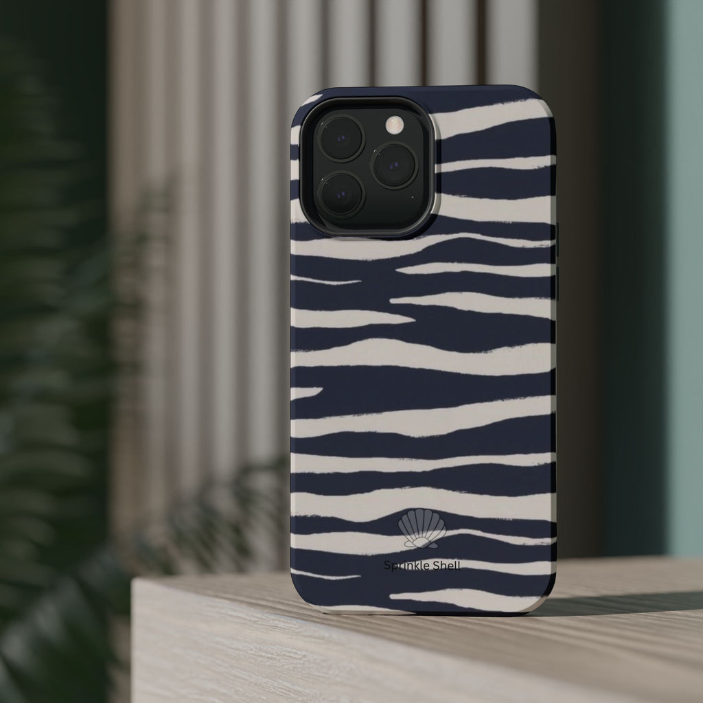 MagSafe Blue zebra print case