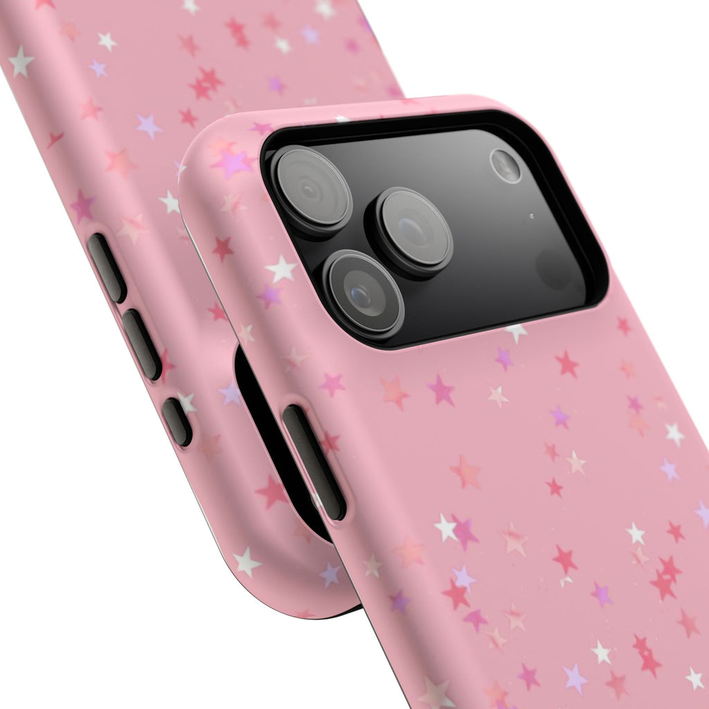 MagSafe pink multicolor stars case