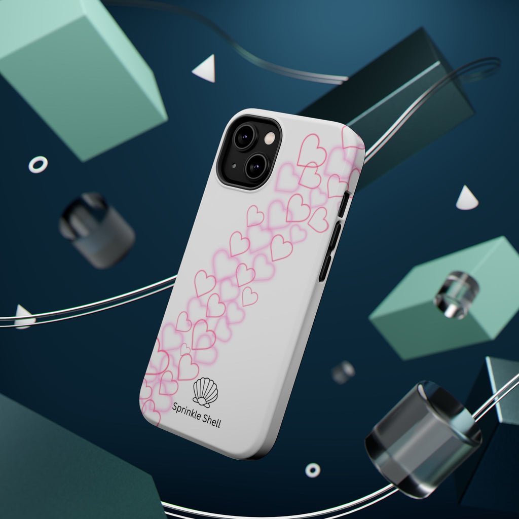 MagSafe pink hearts phone case