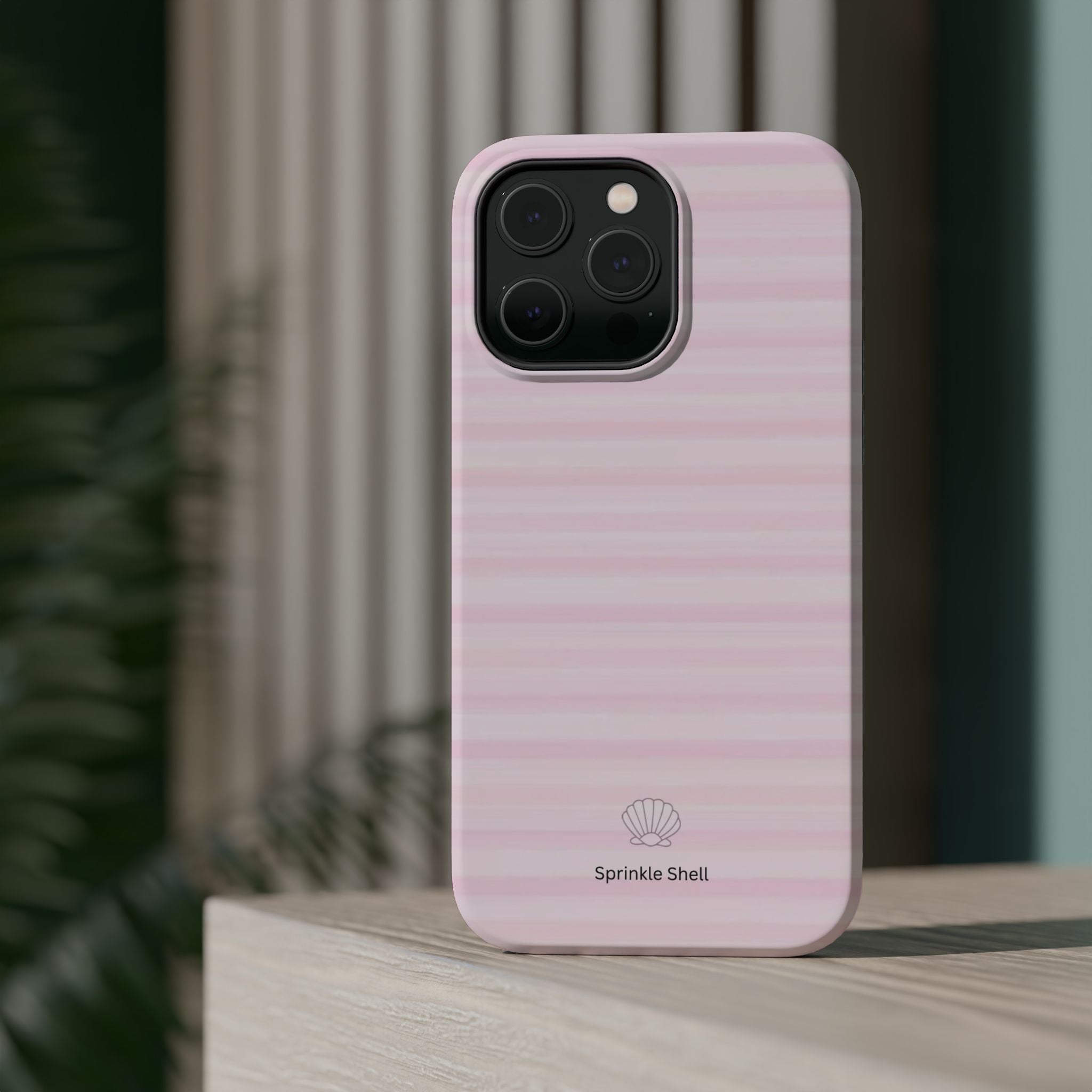 MagSafe pink stripes case