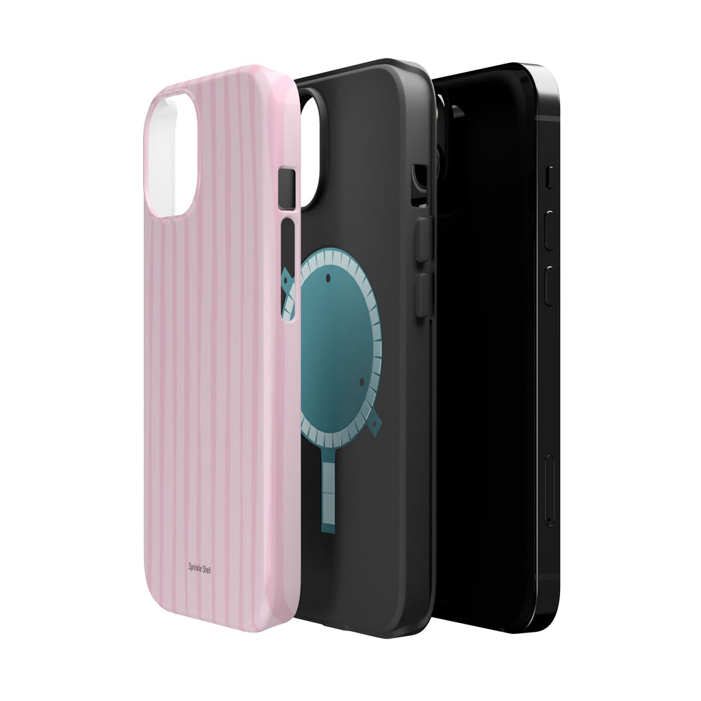 MagSafe pink uneven lines case