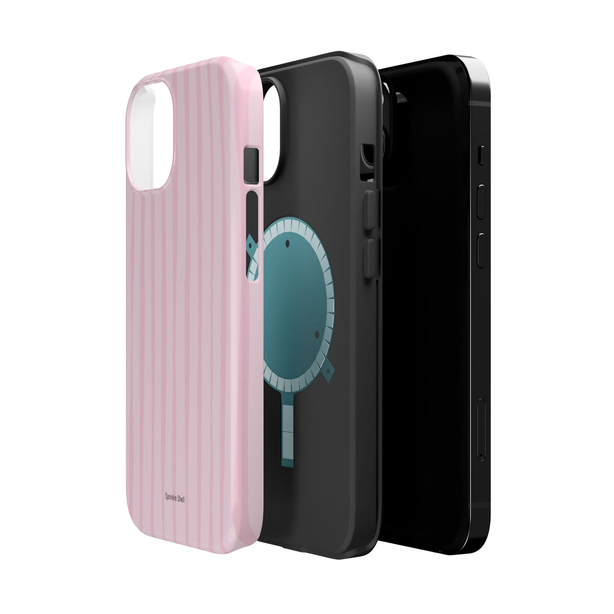 MagSafe pink uneven lines case