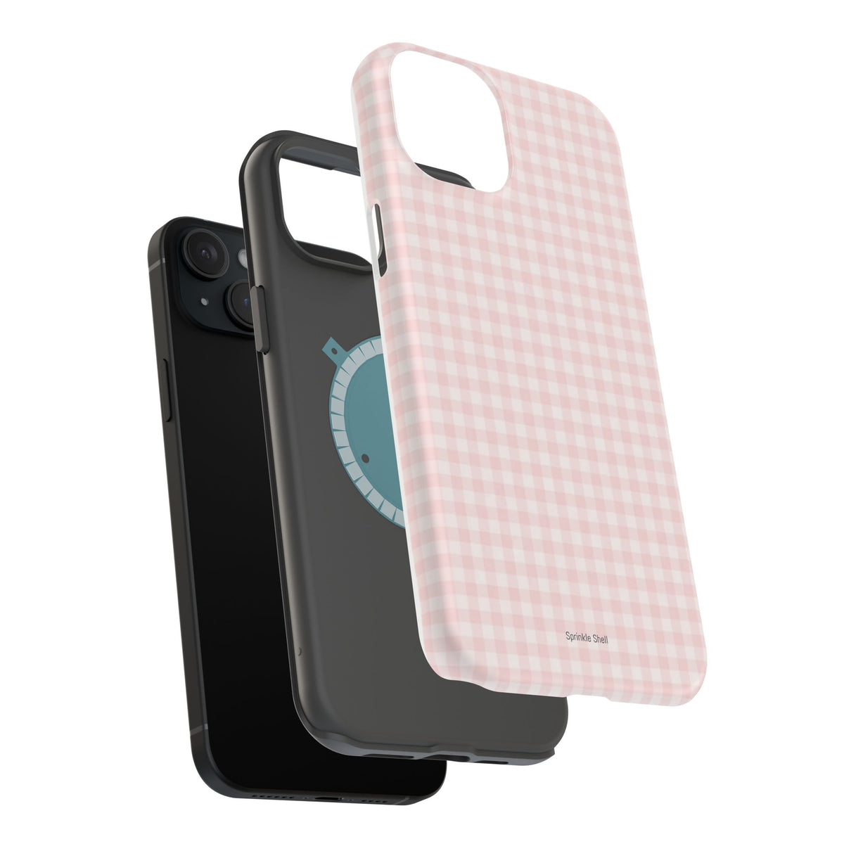 MagSafe light pink plaid case