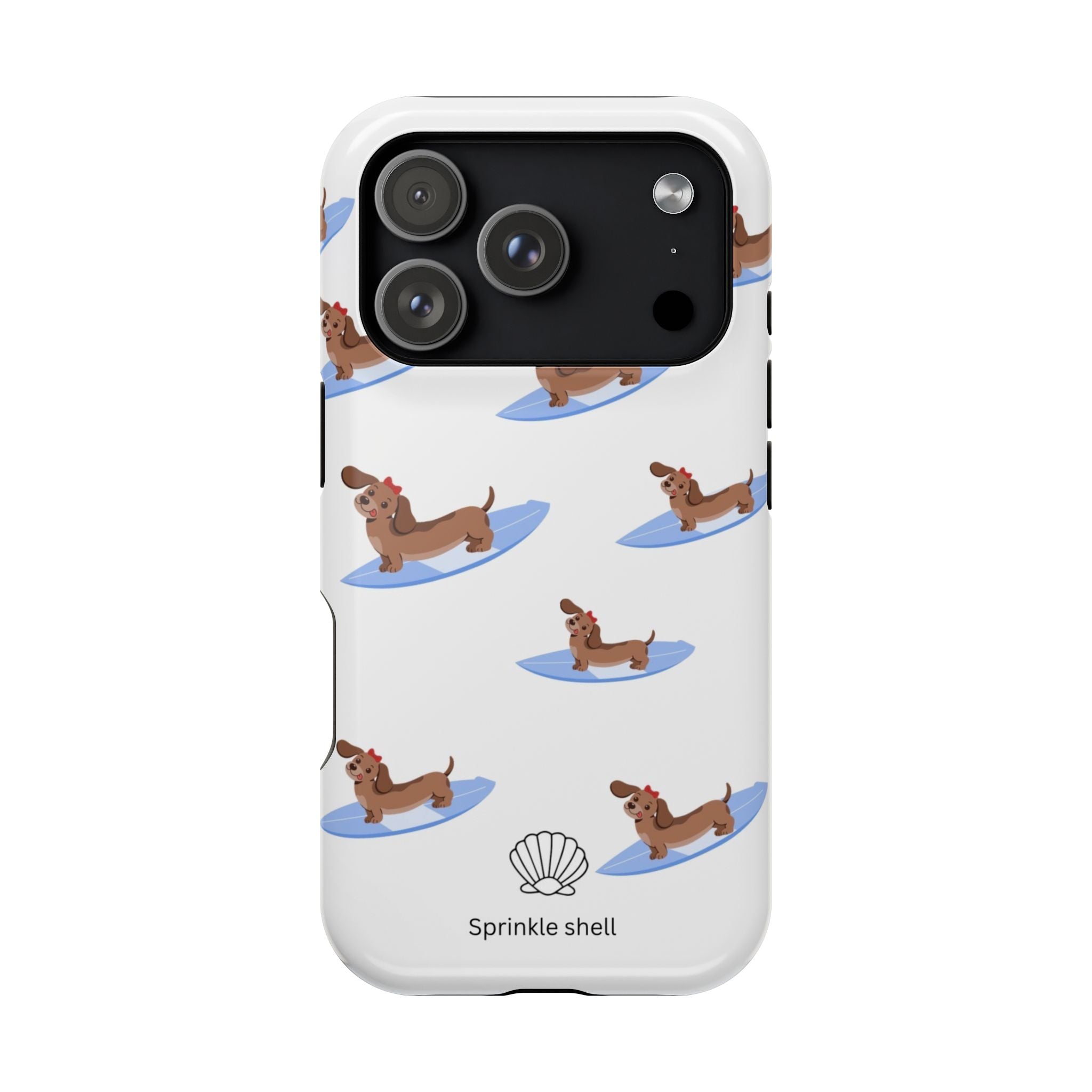 MagSafe surfing dachsund phone case