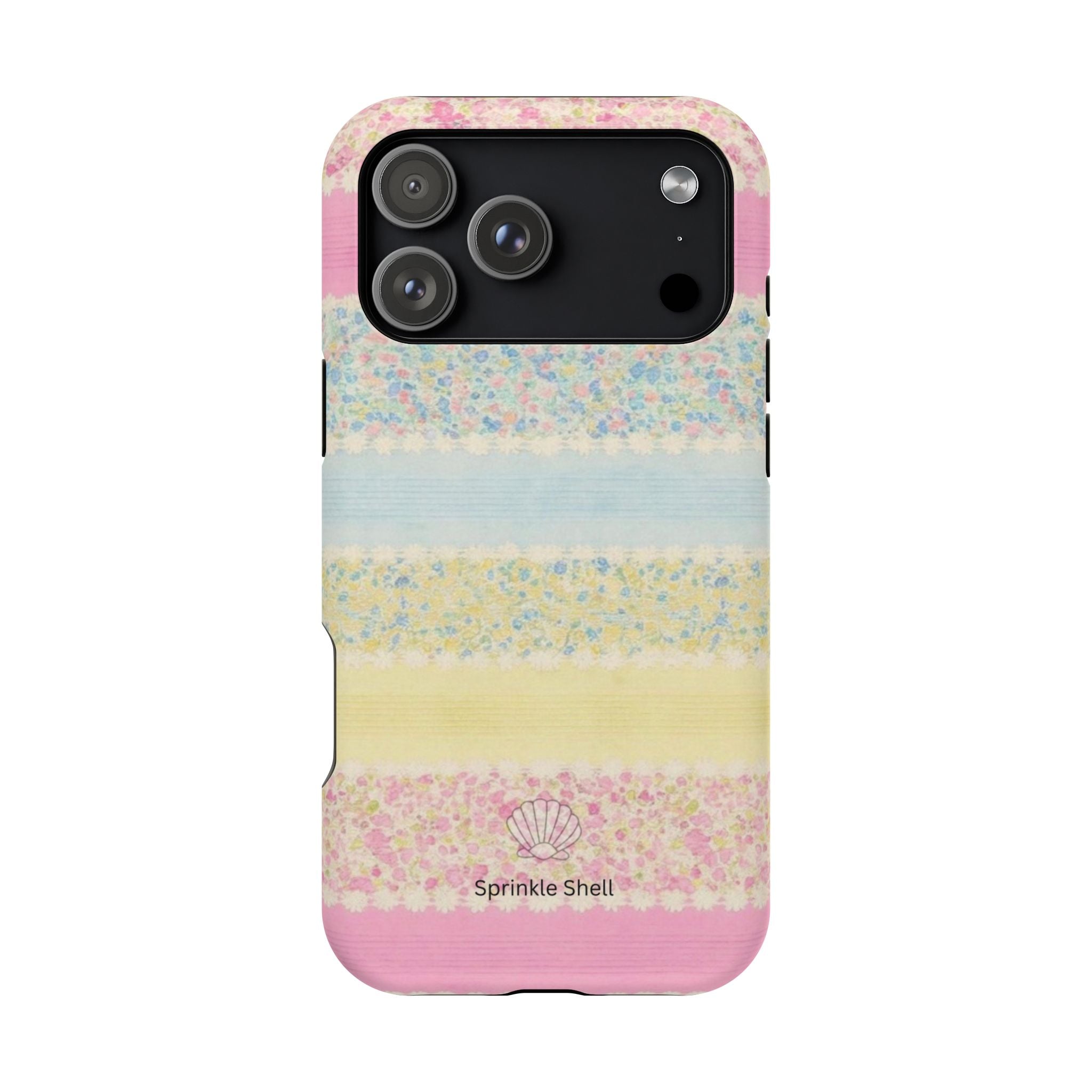 MagSafe pastel floral striped case