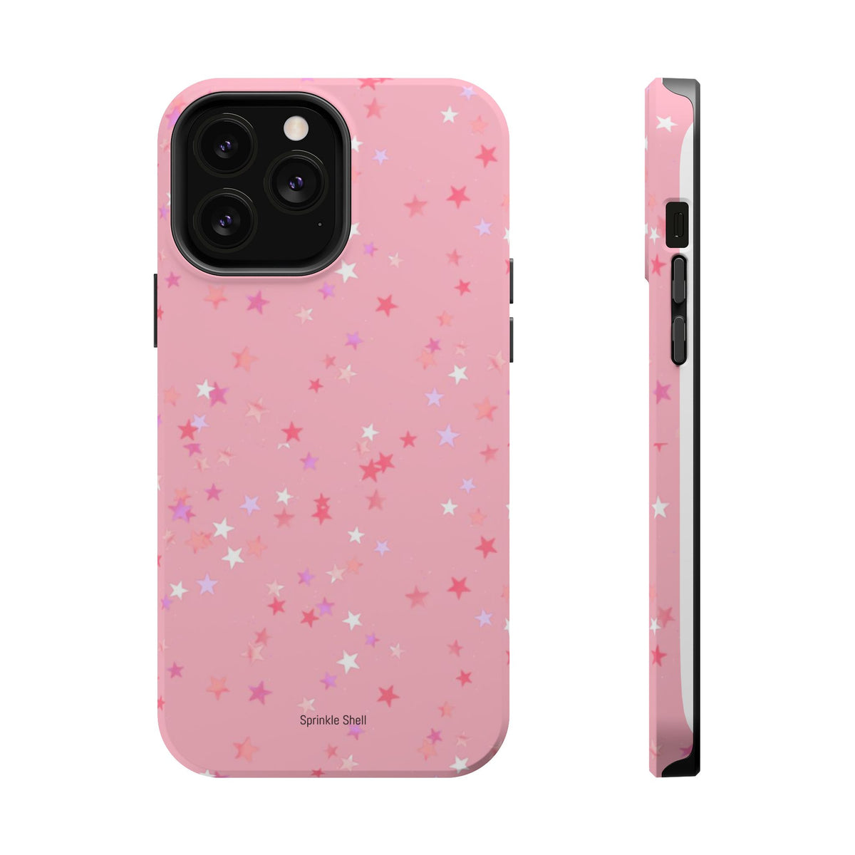 MagSafe pink multicolor stars case