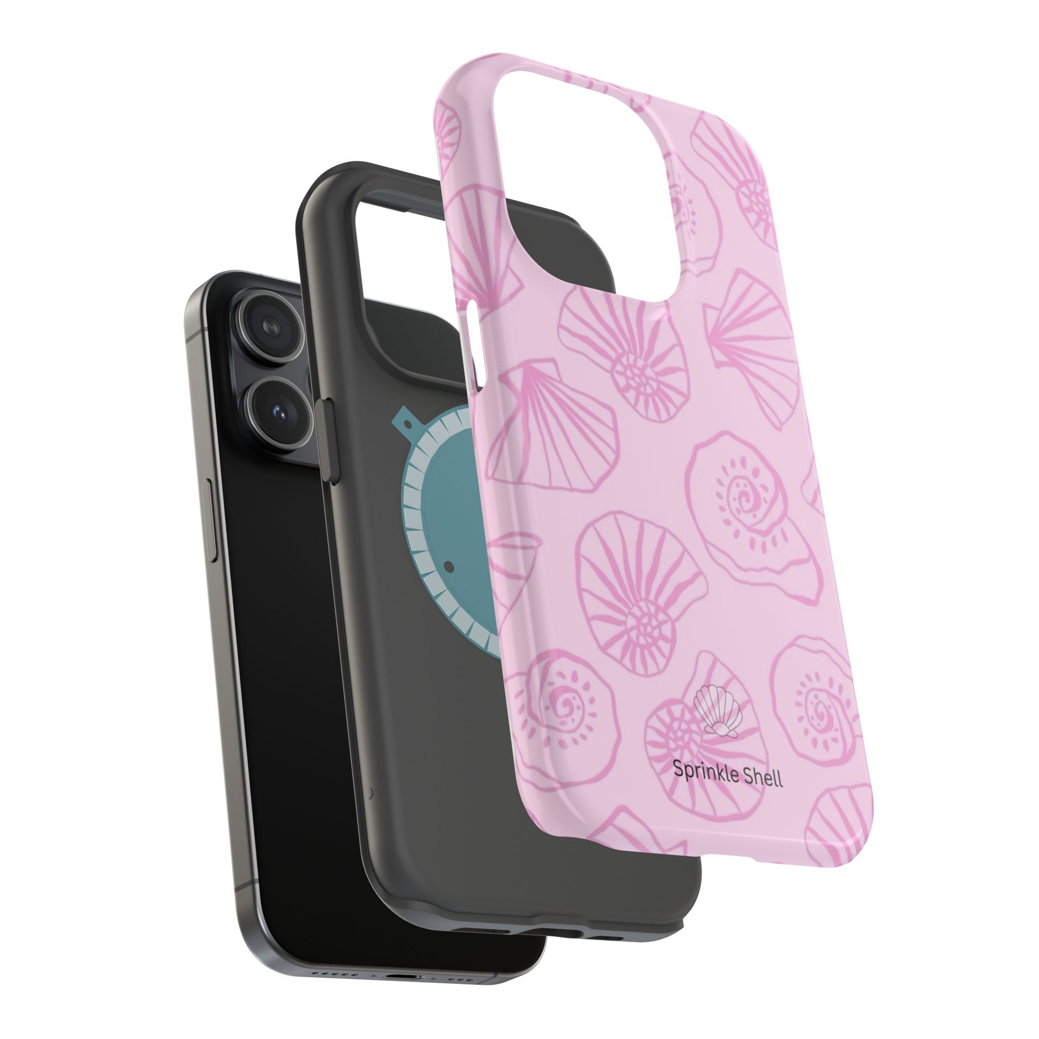 MagSafe pink shells case