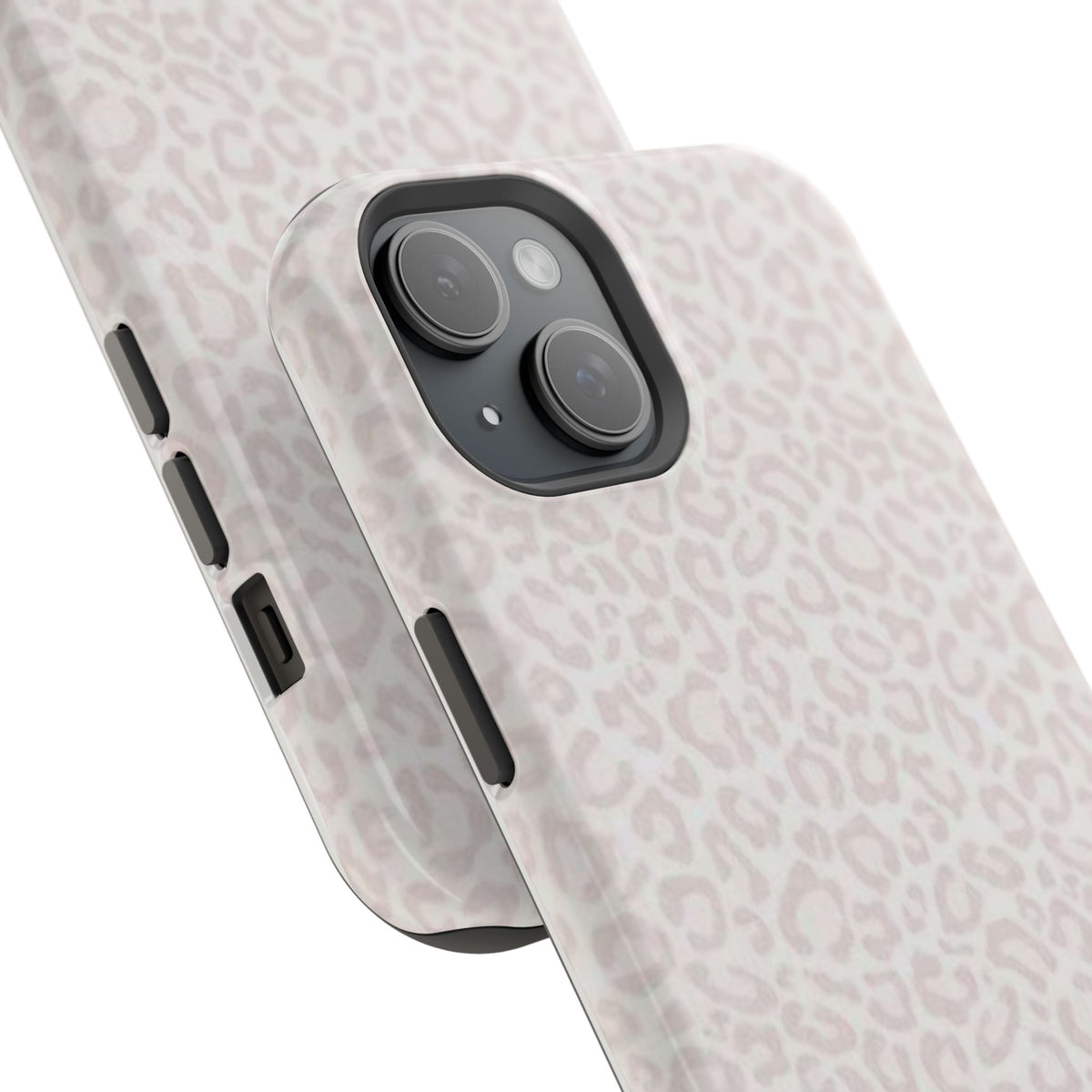 MagSafe white cheetah print case