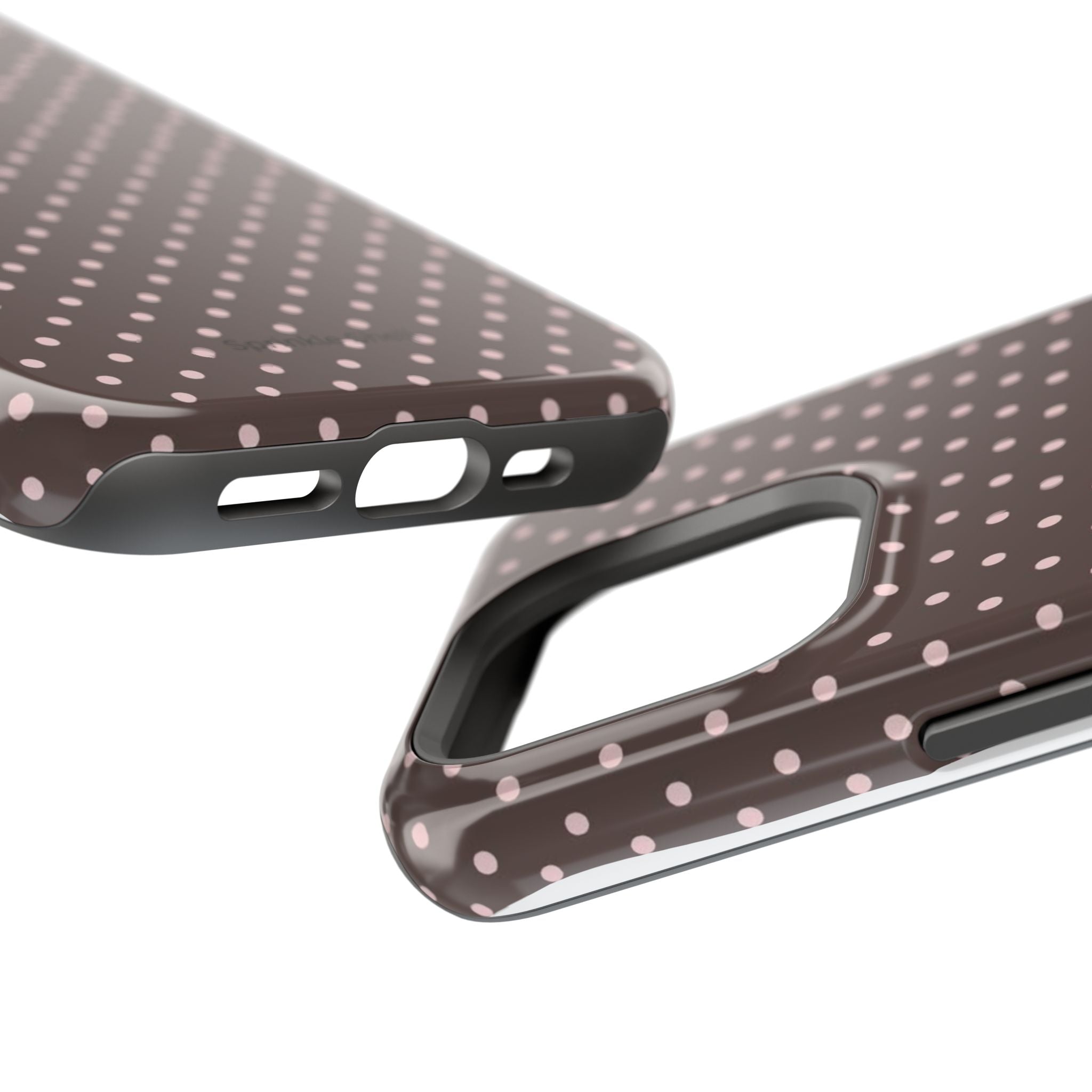MagSafe Brown And Pink Polkadot Iphone Case