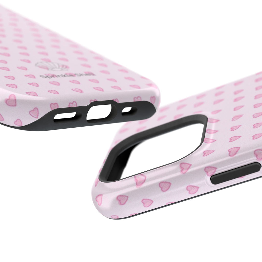 MagSafe pink hearts case