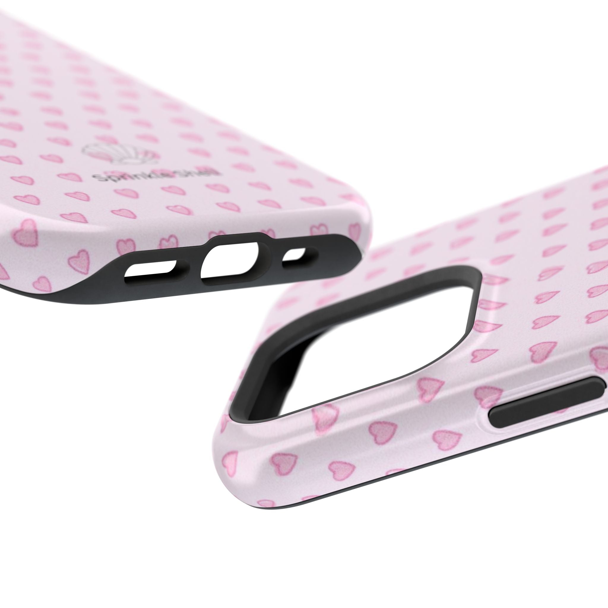 MagSafe pink hearts case