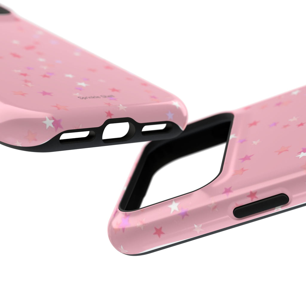MagSafe pink multicolor stars case