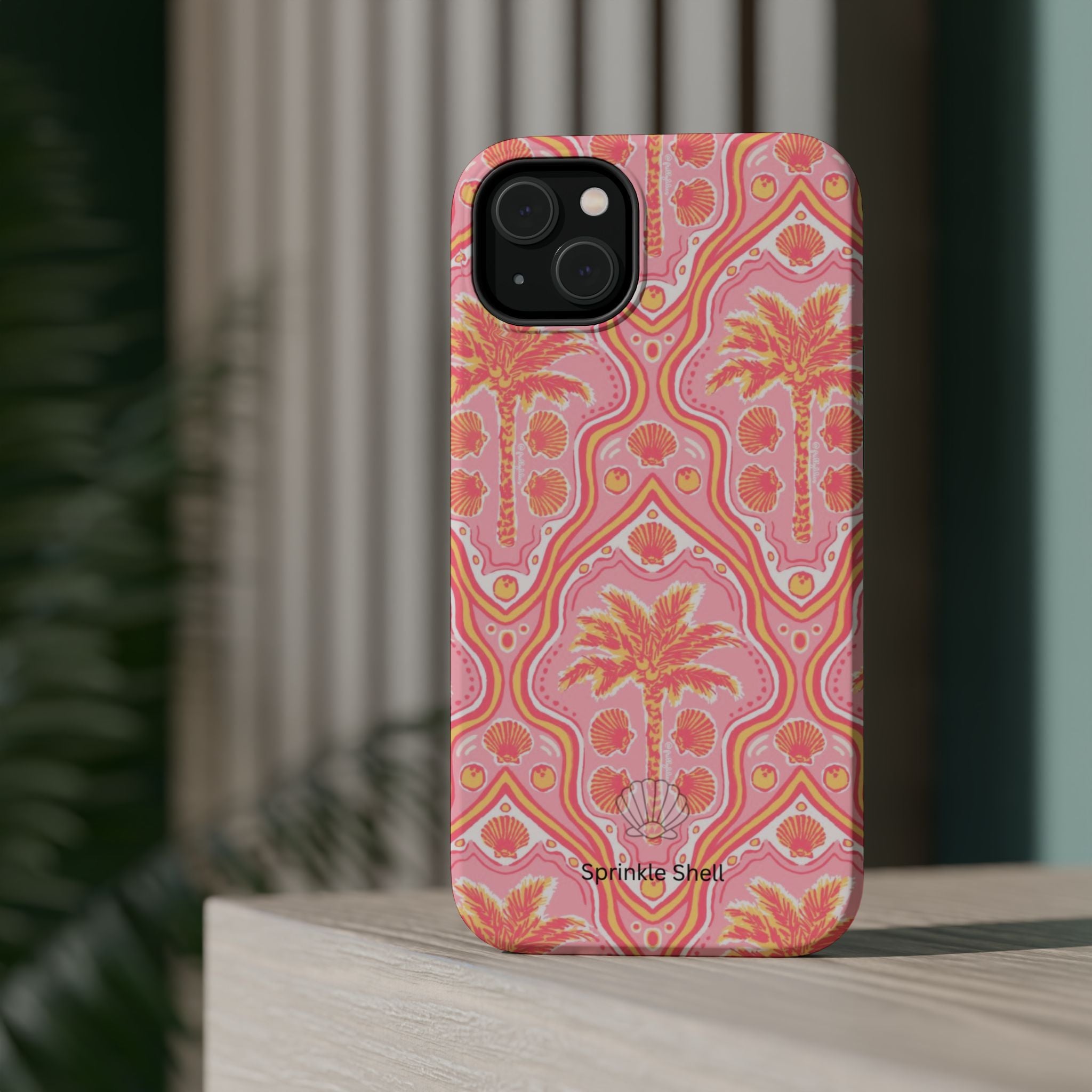 MagSafe pink pink summer palm tree case
