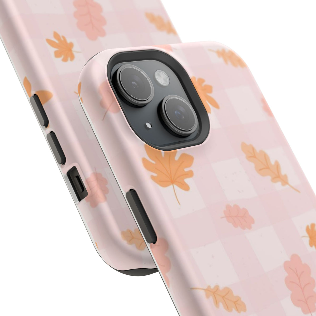 MagSafe pink plaid fall case