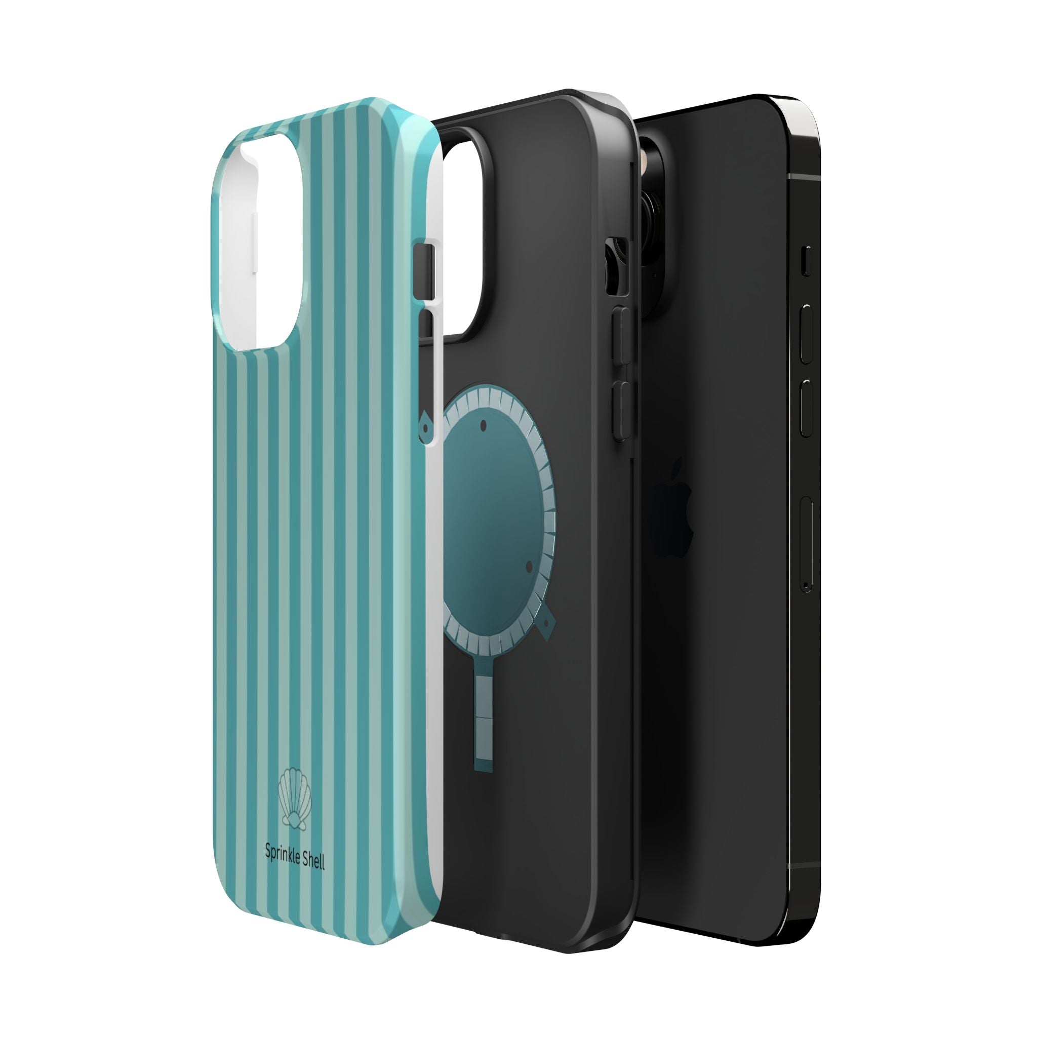 MagSafe teal striped case
