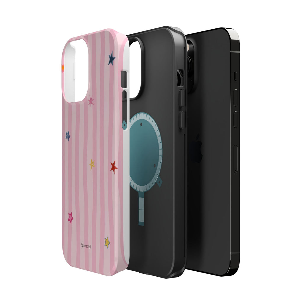 MagSafe pink lines & stars case