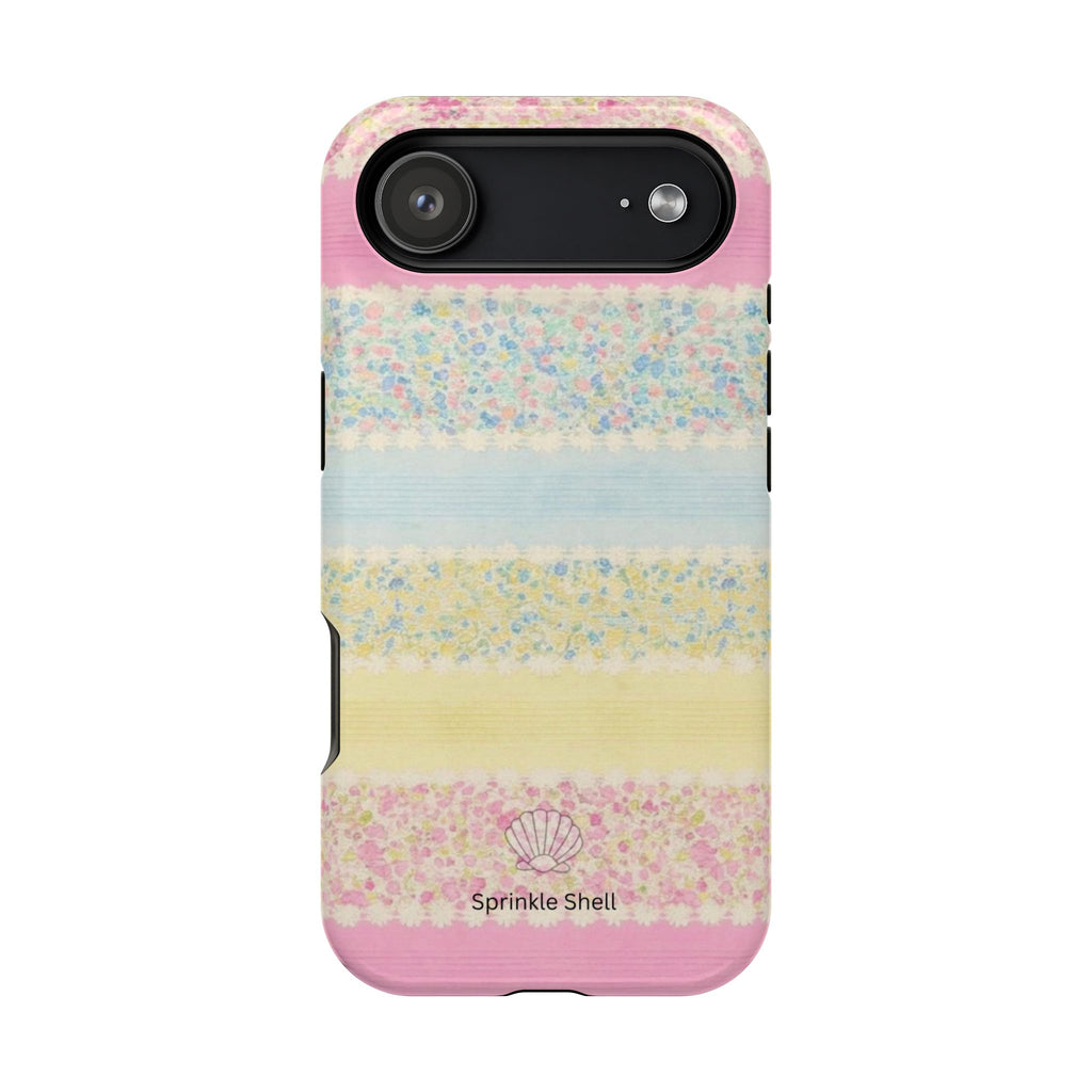 MagSafe pastel floral striped case